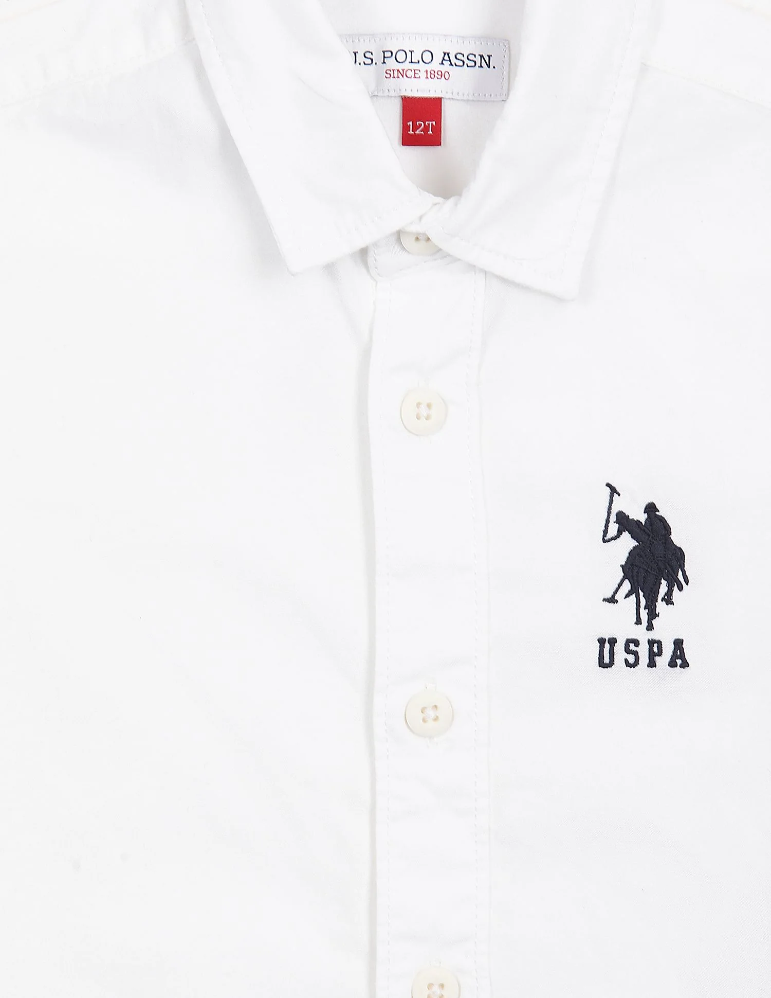Spread Collar Cotton Solid Shirt - Image 3