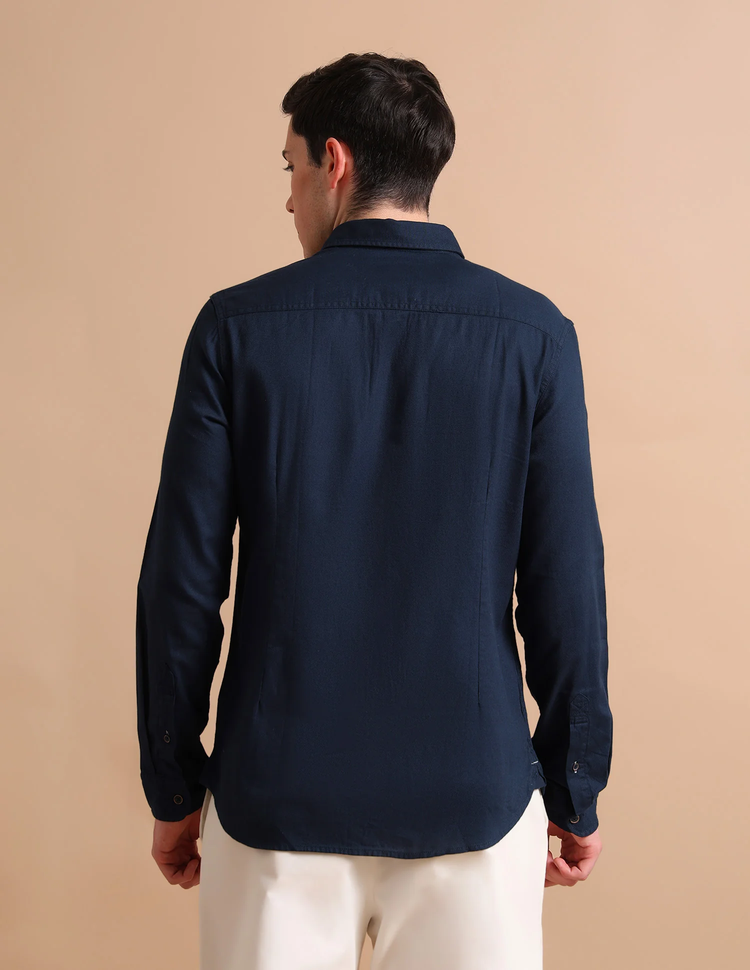 Spread Collar Dobby Formal Shirt - Image 5