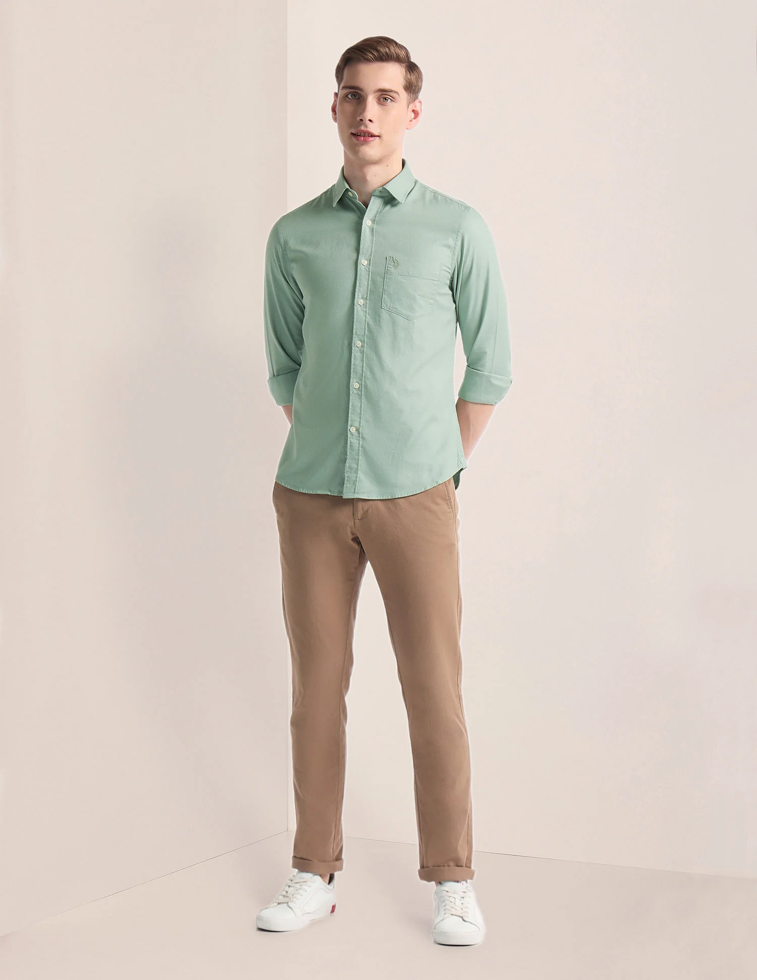 Spread Collar Dobby Shirt - Image 3