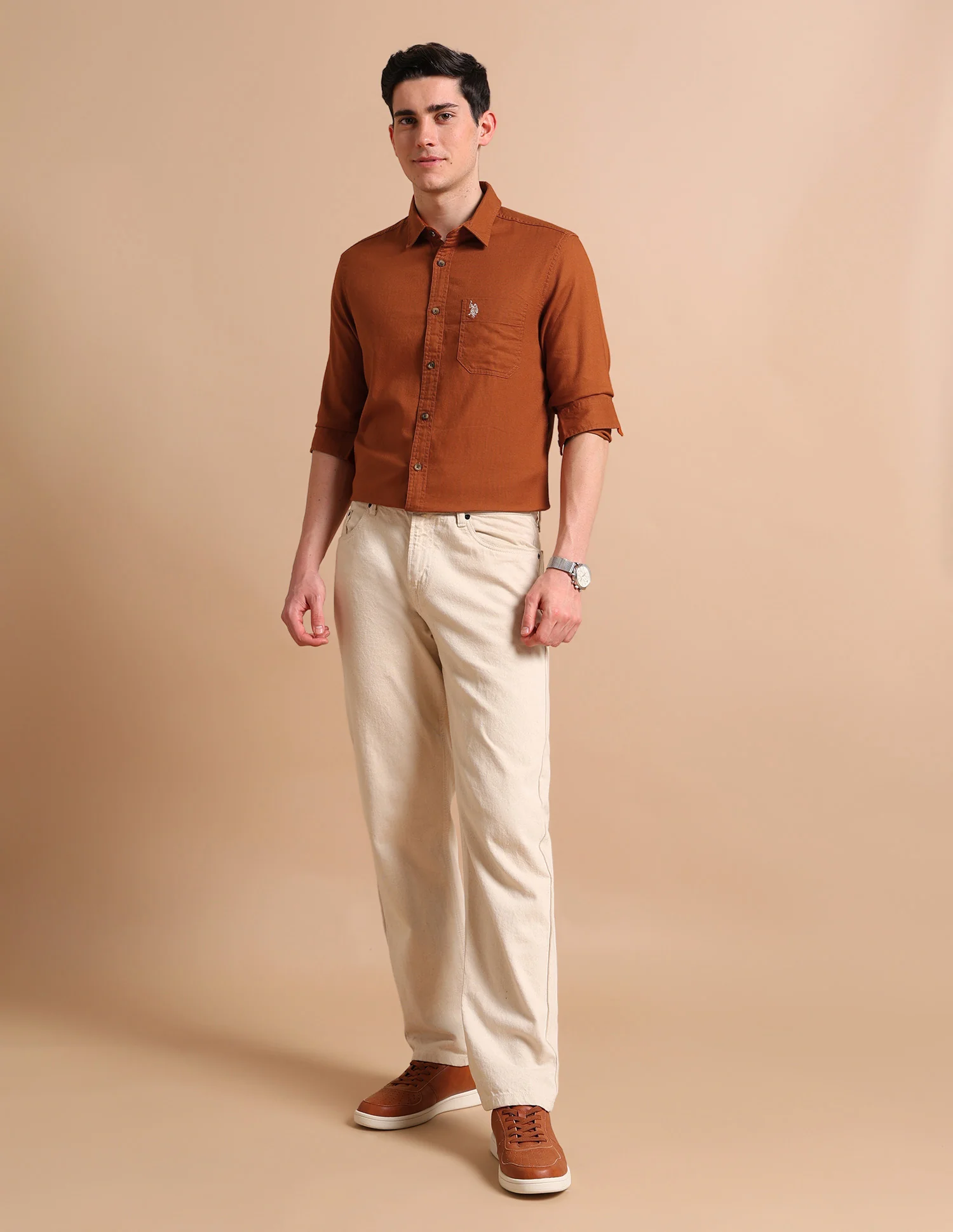 Spread Collar Dobby Shirt - Image 3