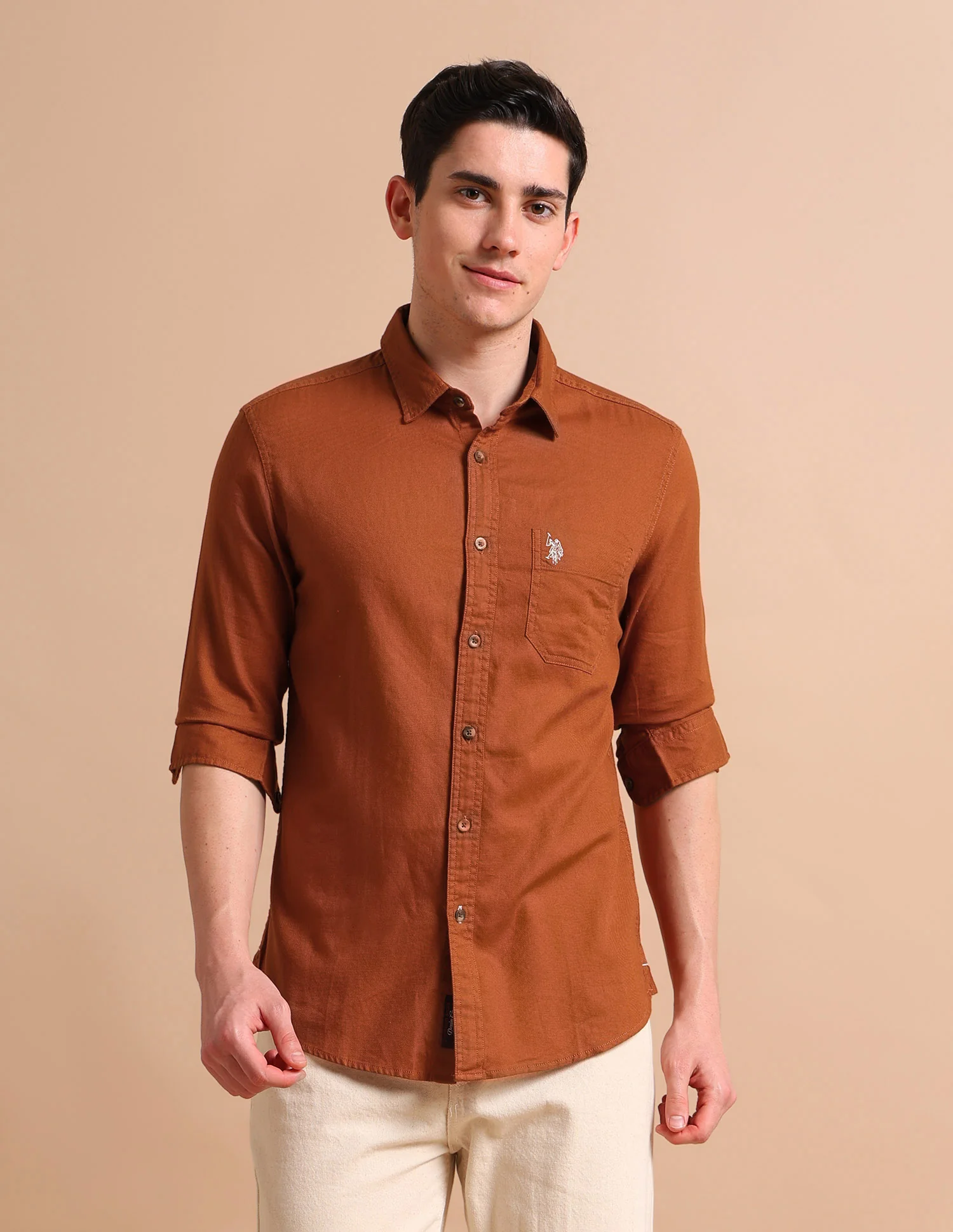 Spread Collar Dobby Shirt - Image 6