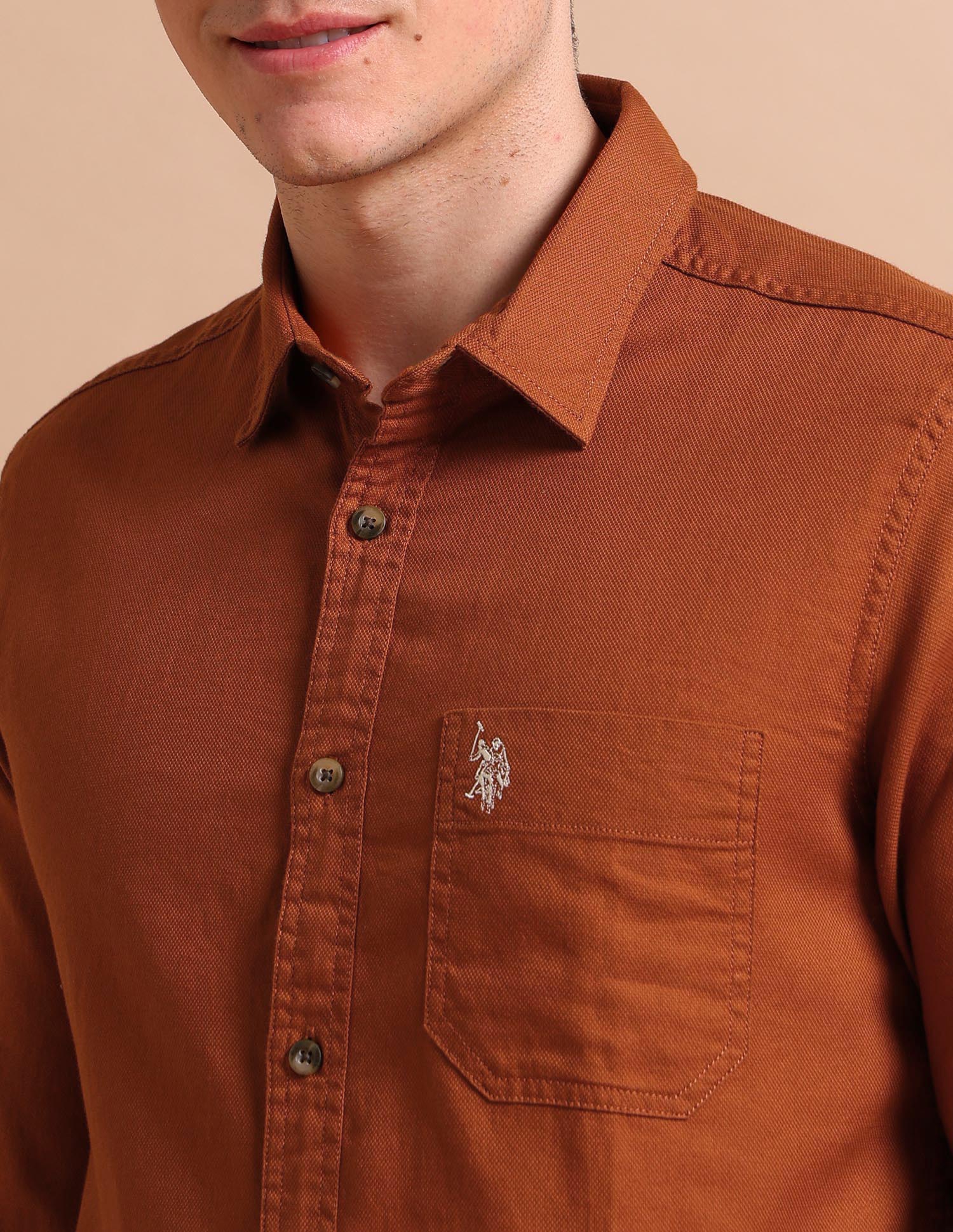Spread Collar Dobby Shirt - Image 7
