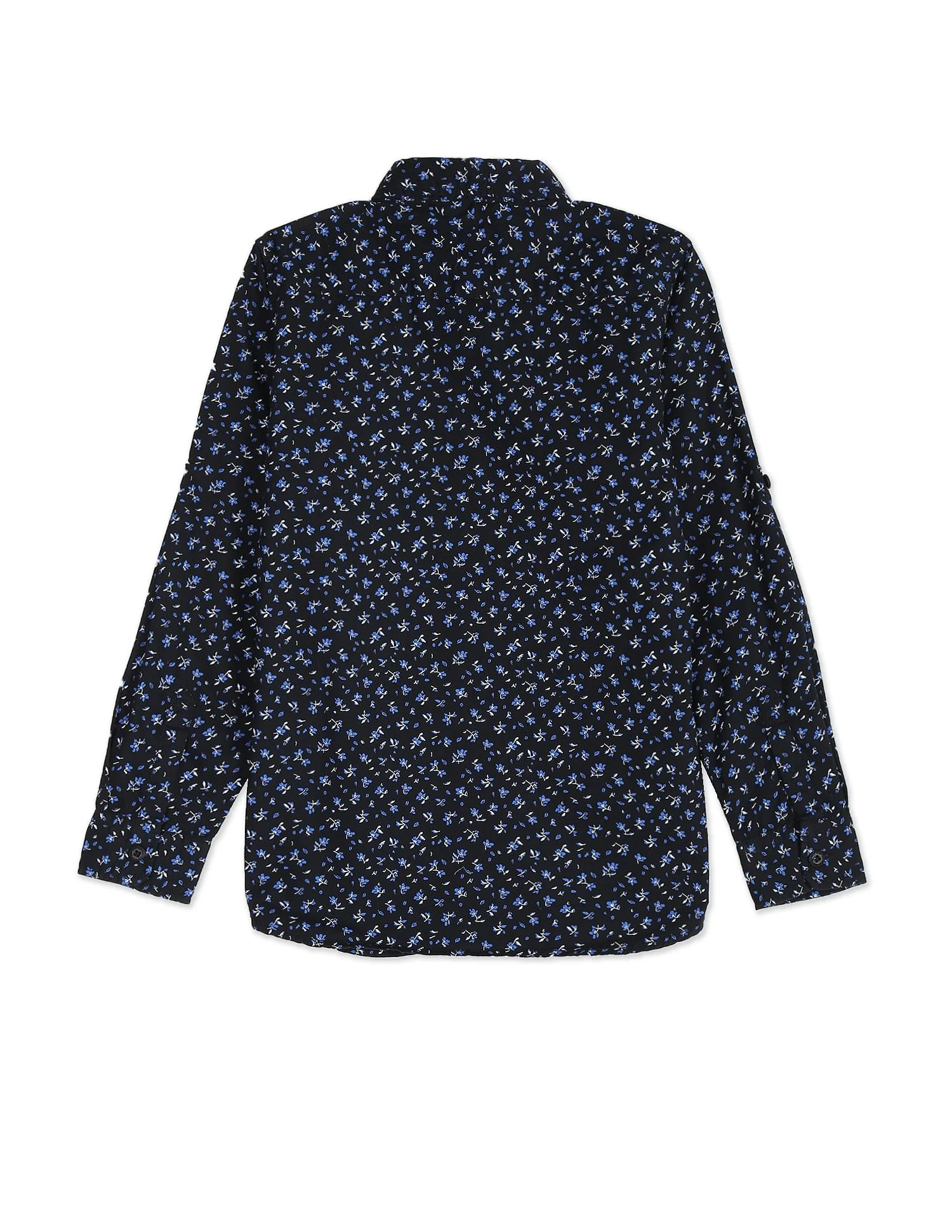 Spread Collar Floral Print Cotton Shirt - Image 2