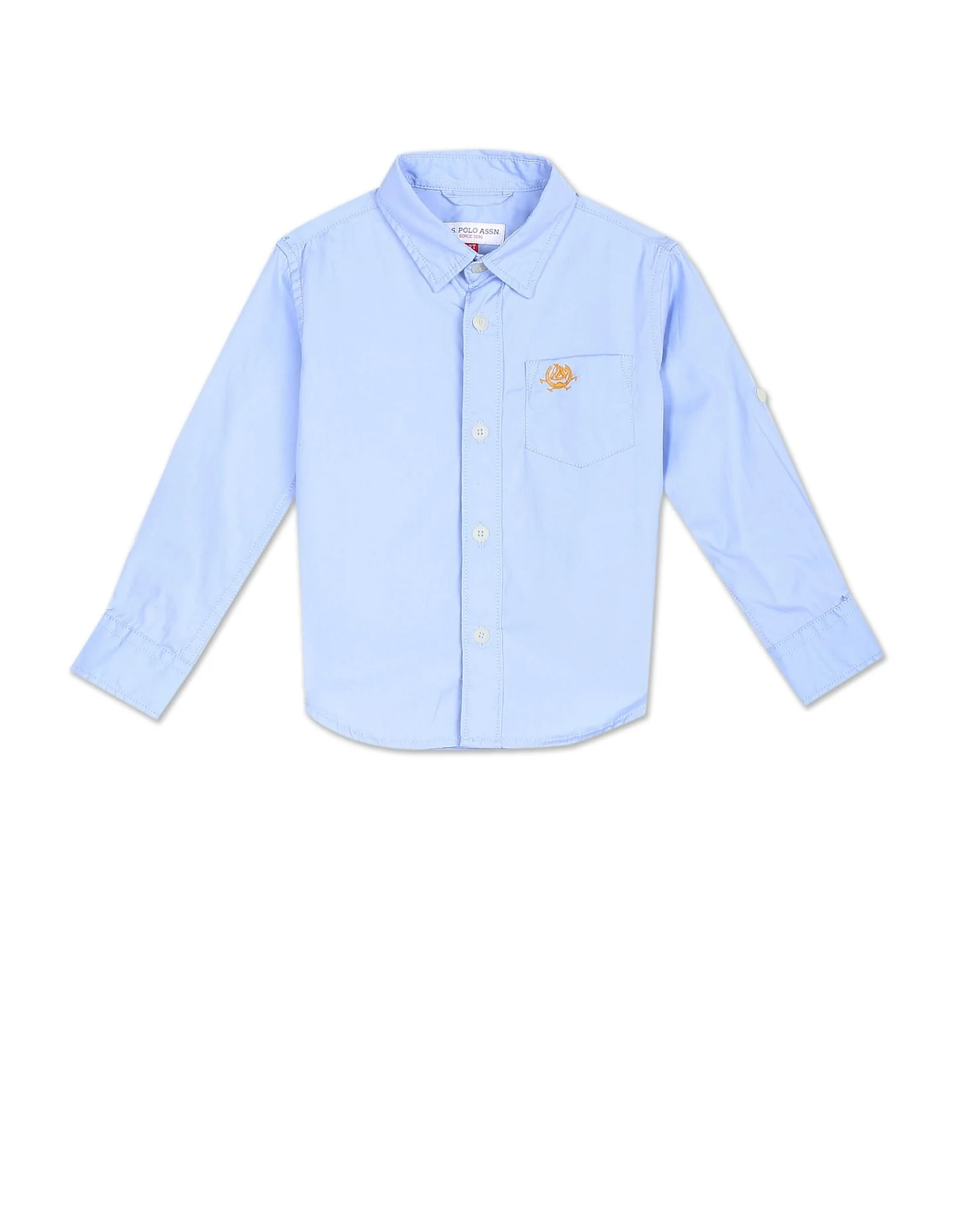 Spread Collar Patch Pocket Polo Shirt