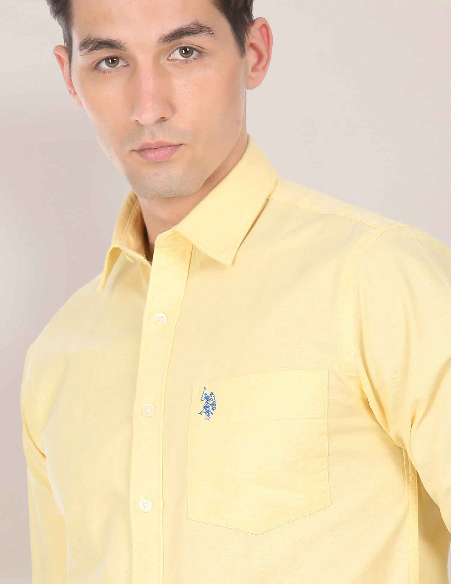 Spread Collar Solid Casual Shirt - Image 5