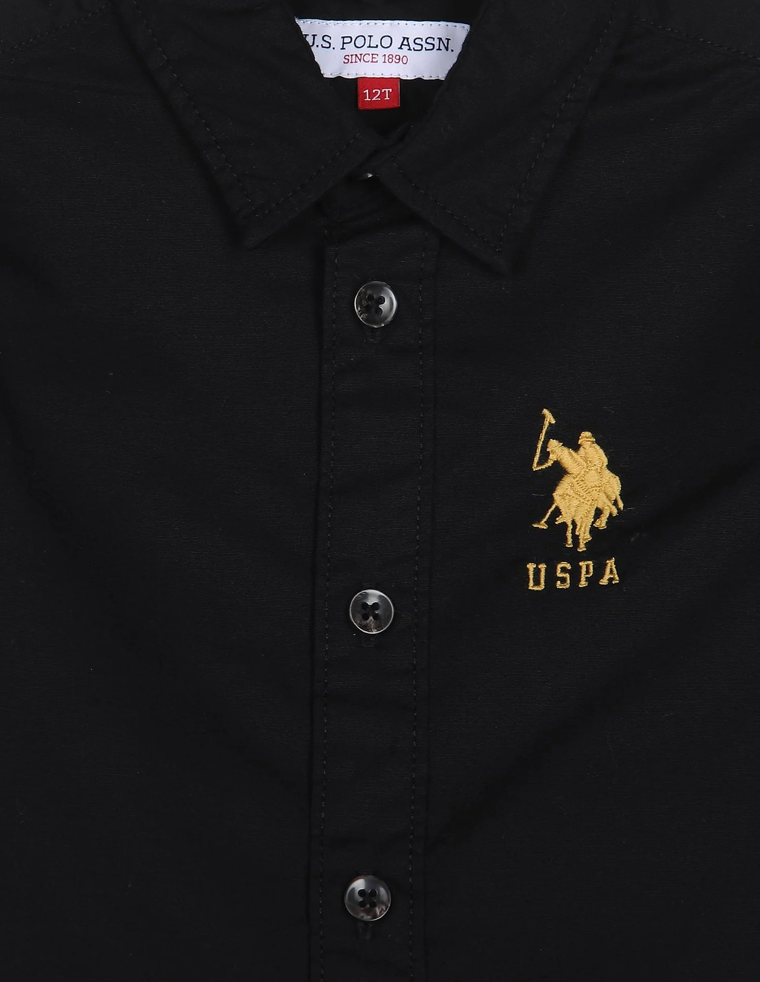 Spread Collar Solid Casual Shirt - Image 3