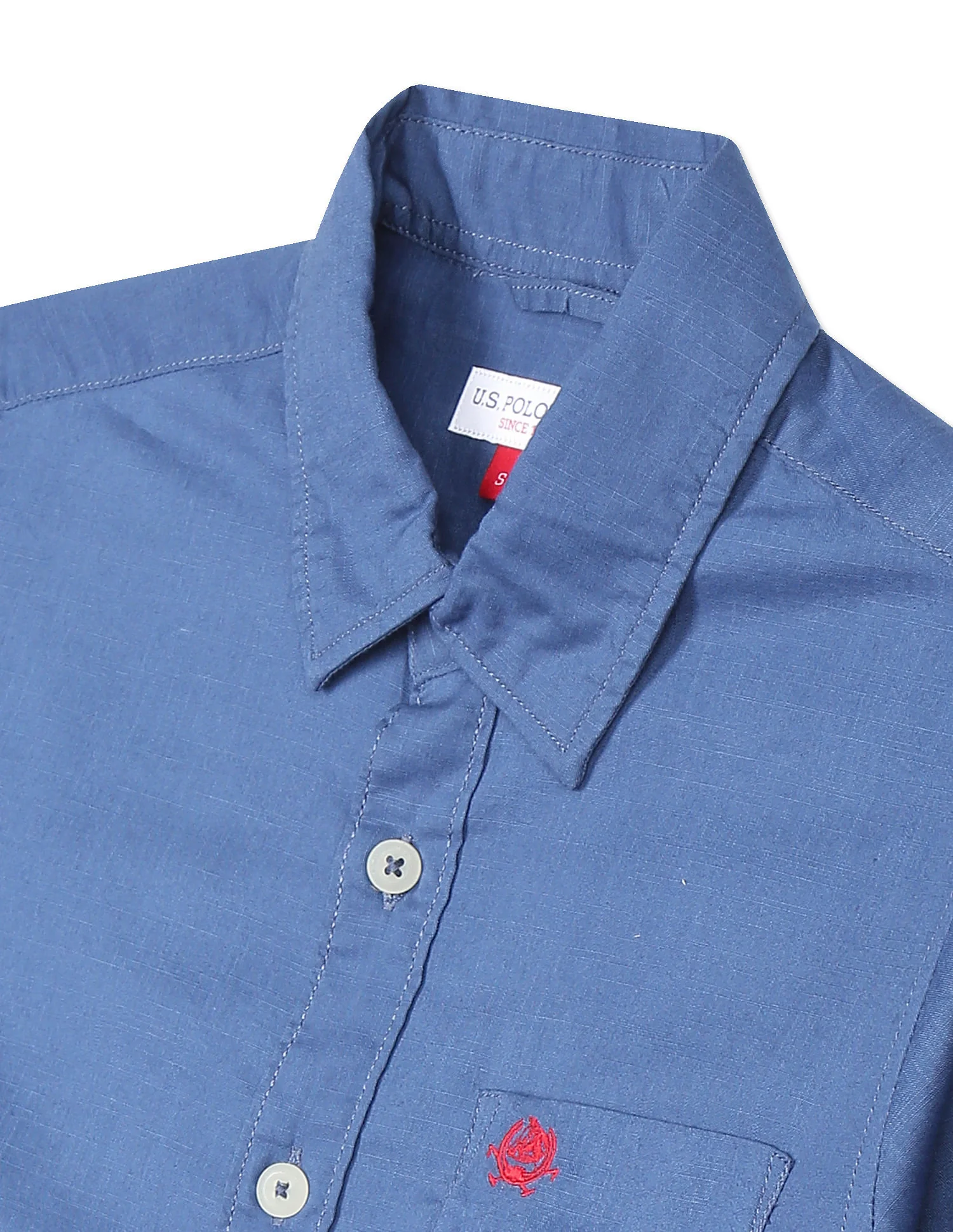 Spread Collar Solid Shirt - Image 3