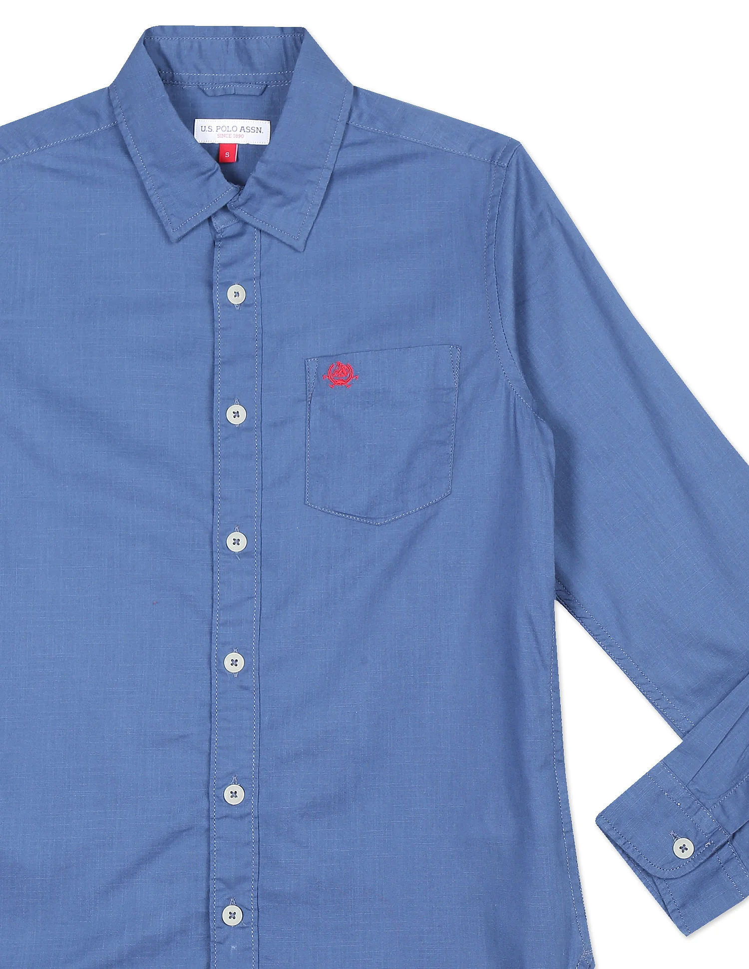 Spread Collar Solid Shirt - Image 4