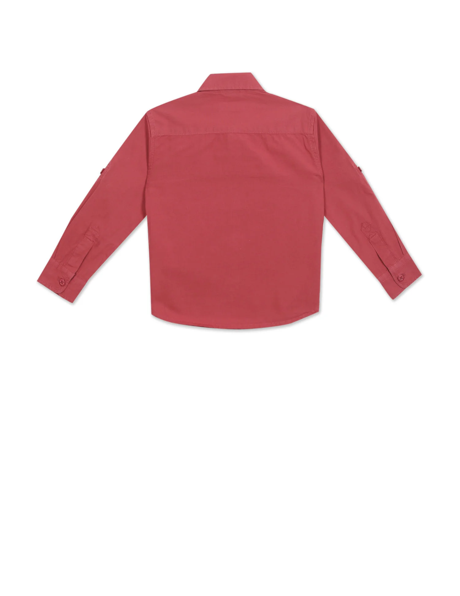 Spread Collar Solid Shirt - Image 2