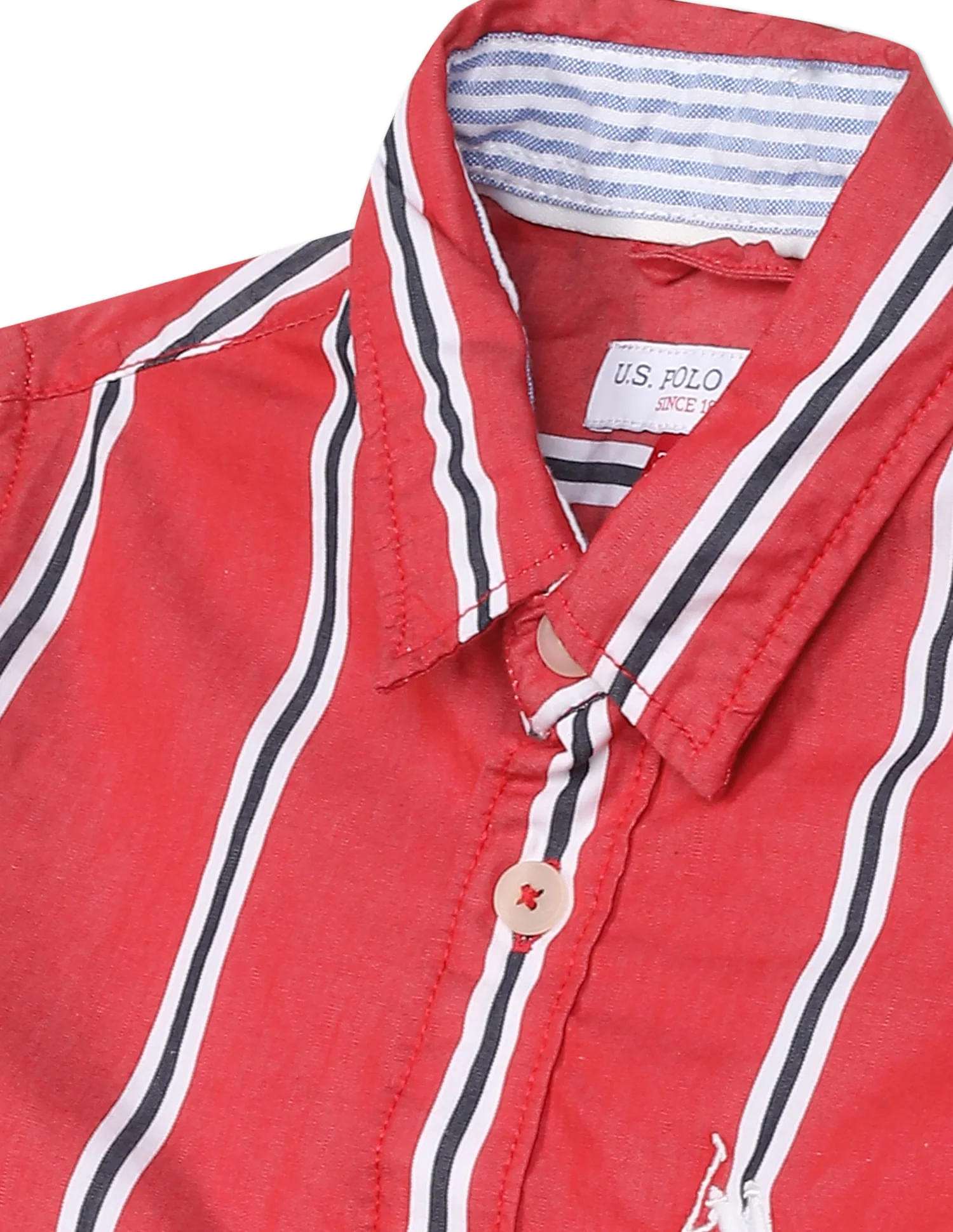 Spread Collar Striped Shirt - Image 3
