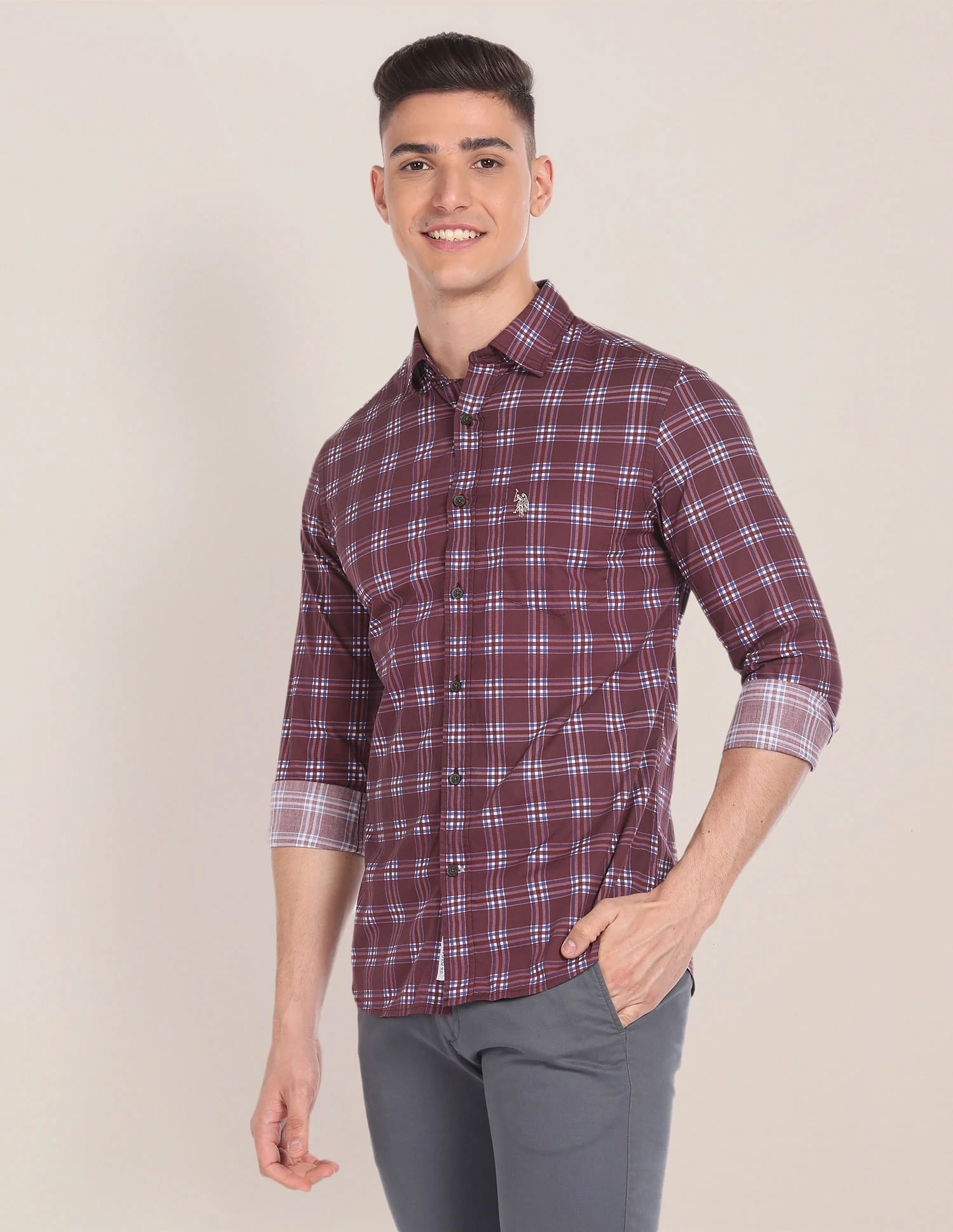 Spread Collar Twill Shirt - Image 3