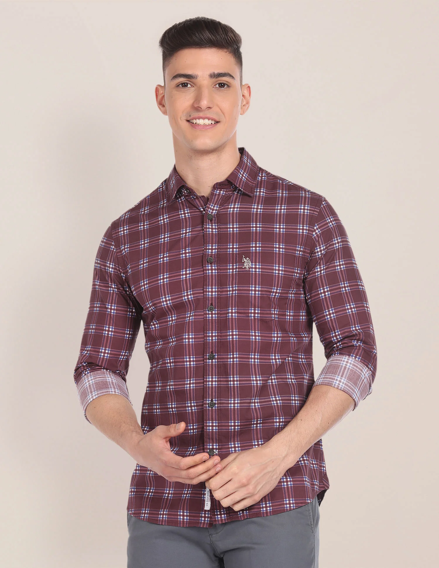 Spread Collar Twill Shirt - Image 6