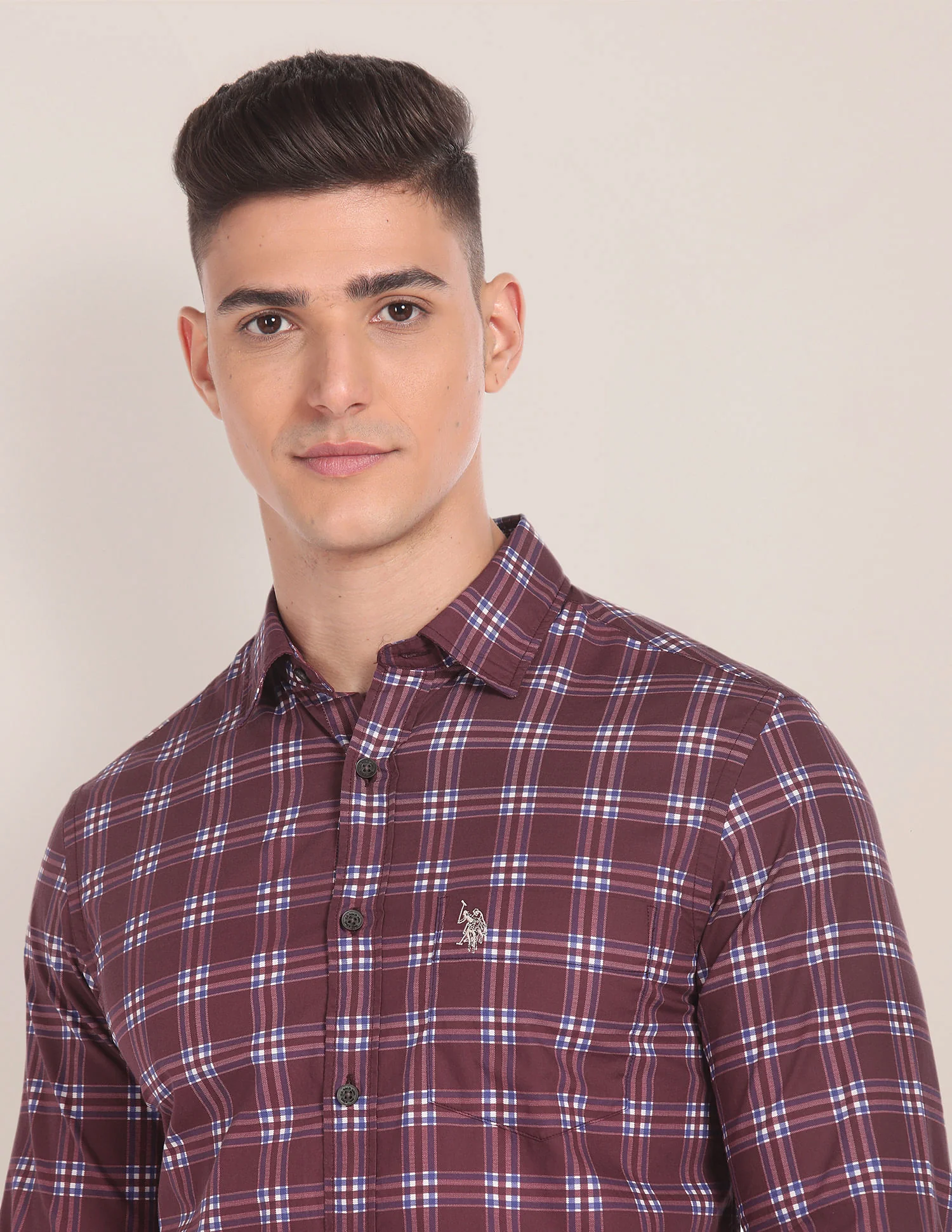 Spread Collar Twill Shirt - Image 7