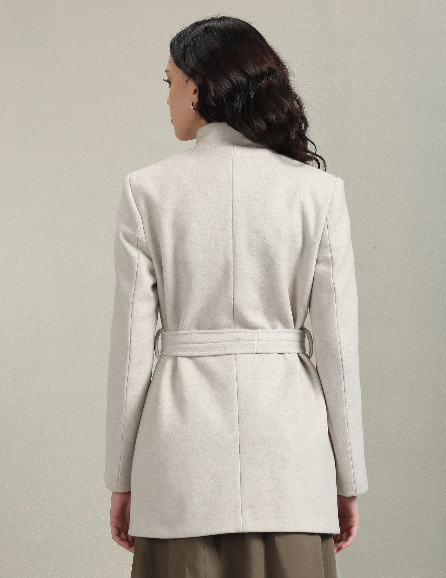 Stand Collar Heathered Jacket - Image 5