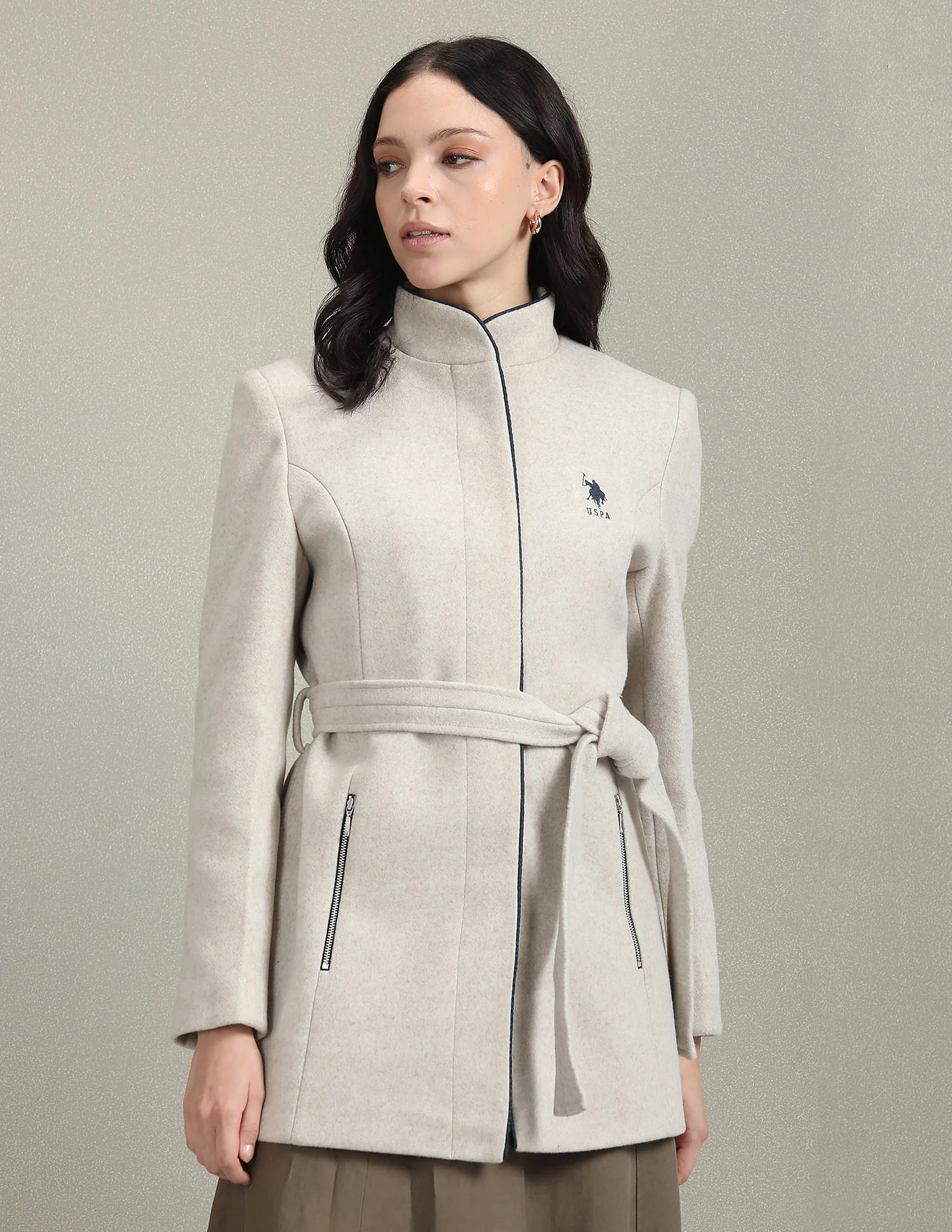 Stand Collar Heathered Jacket - Image 6