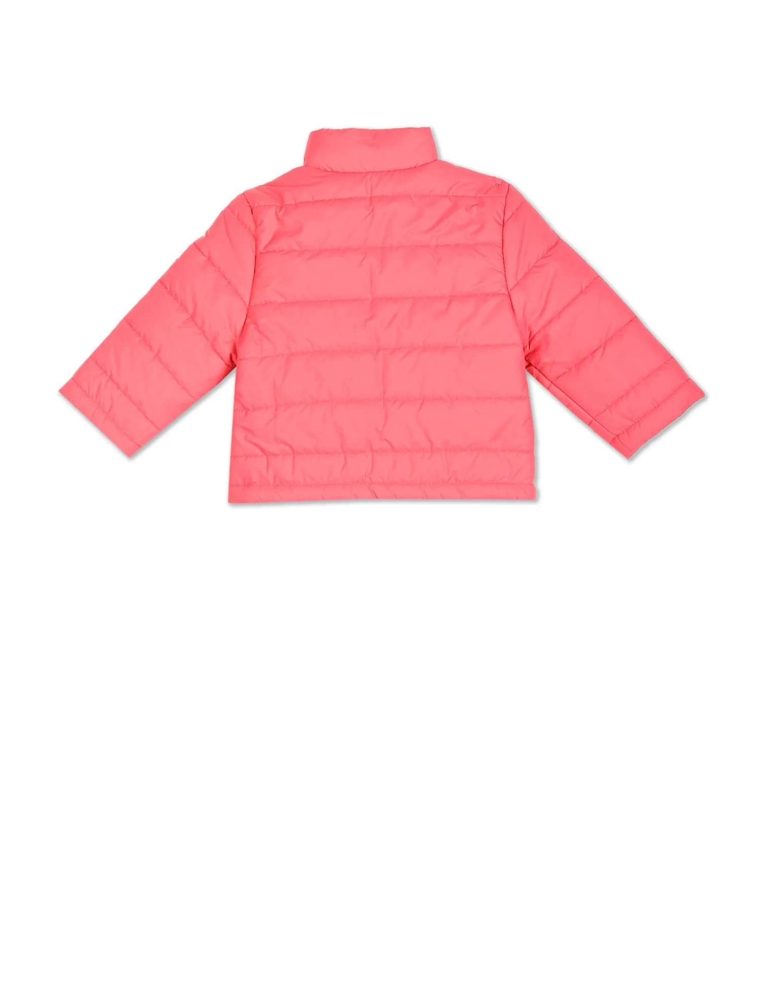 Stand Collar Solid Bomber Jacket - Image 2