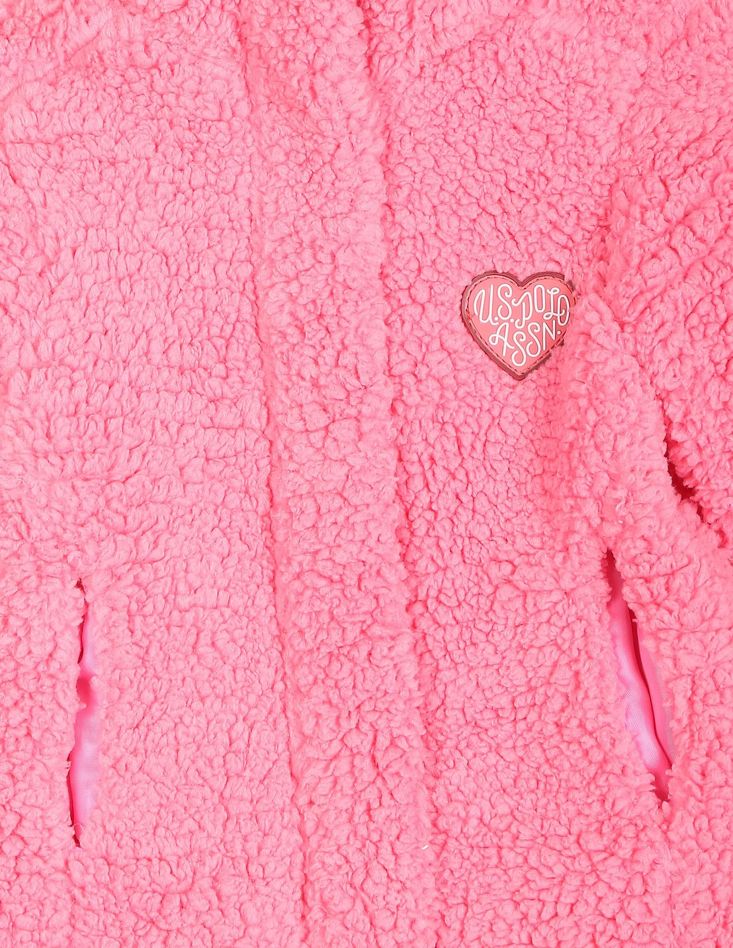 Stand Collar Solid Sherpa Jacket - Image 3