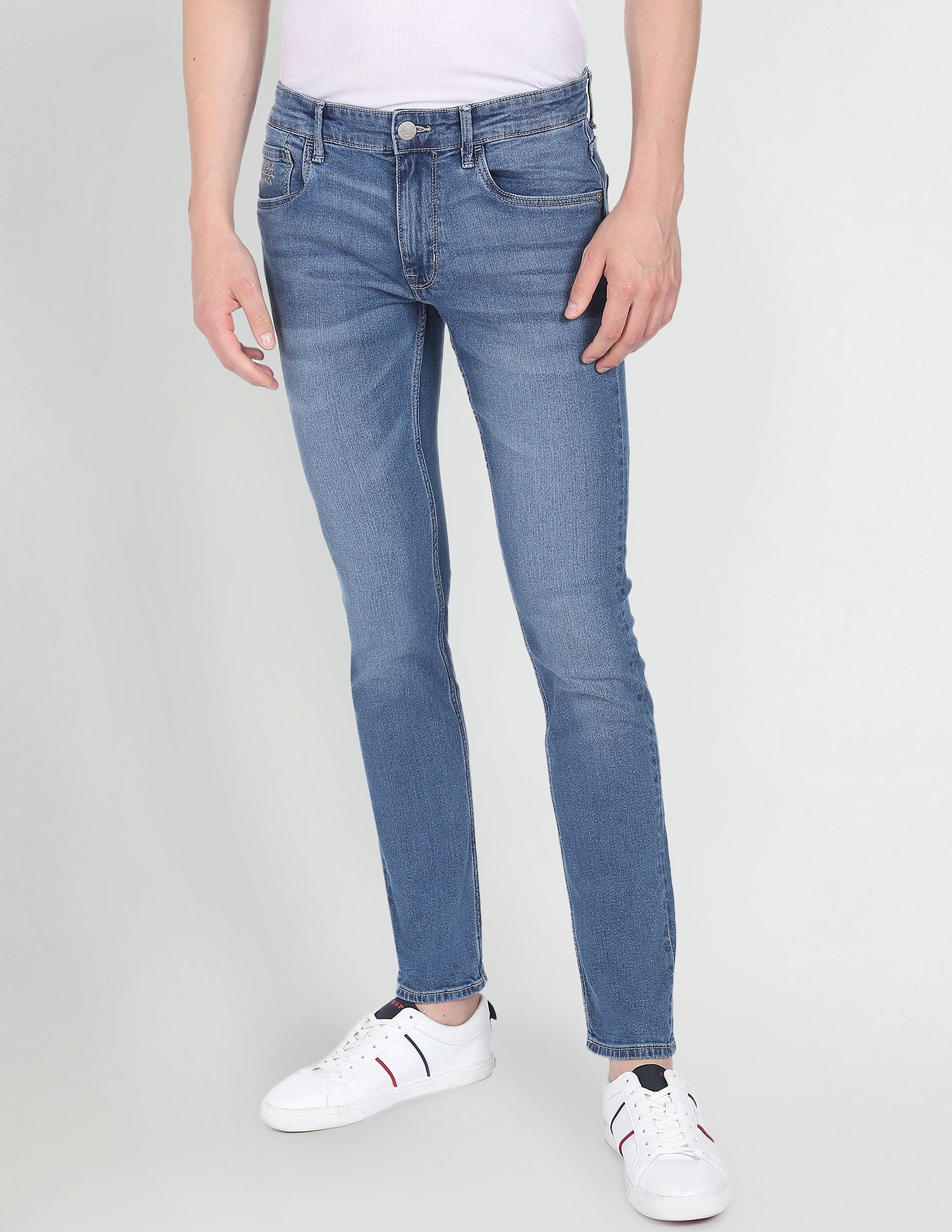 Stone Wash Brandon Slim Tapered Fit Jeans
