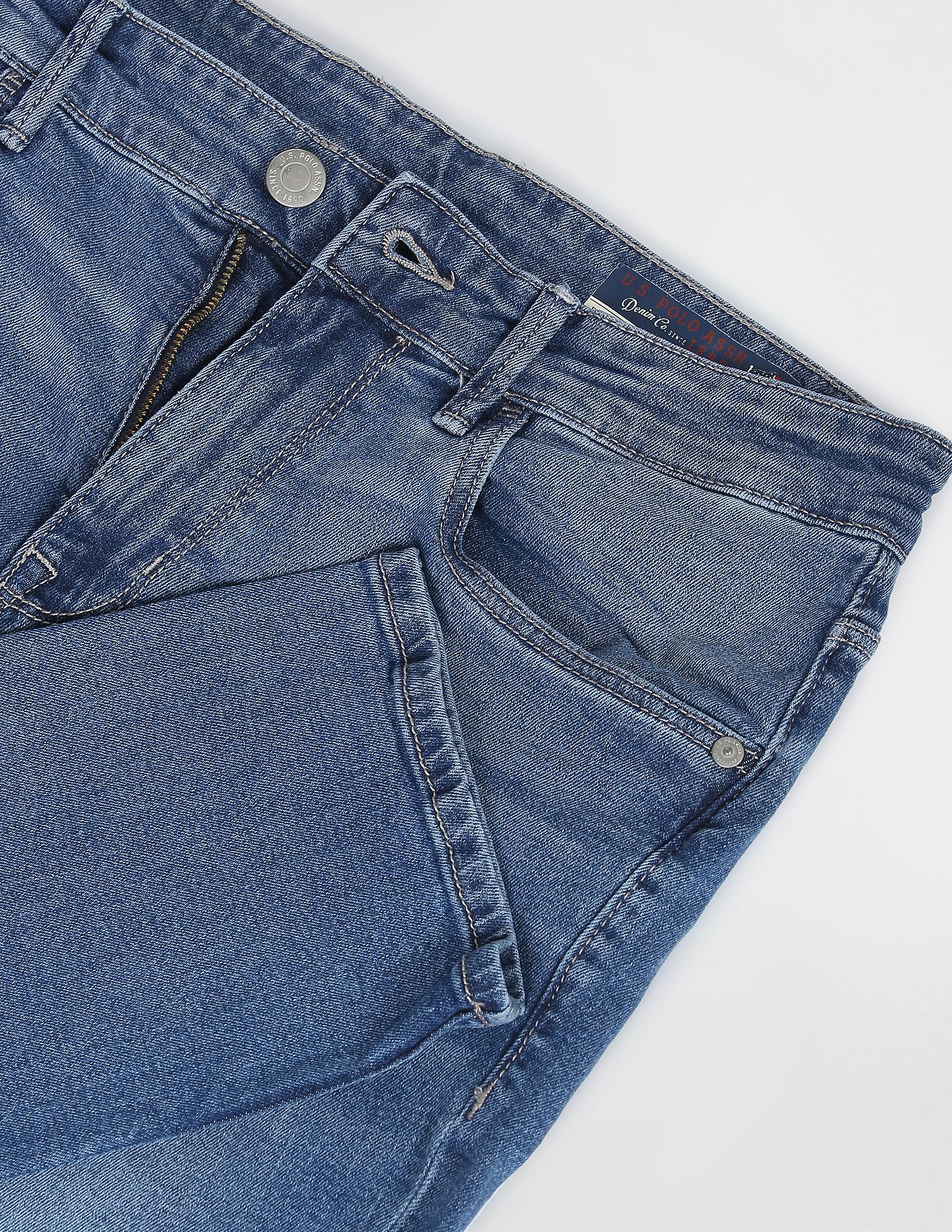 Stone Wash Brandon Slim Tapered Fit Jeans - Image 2