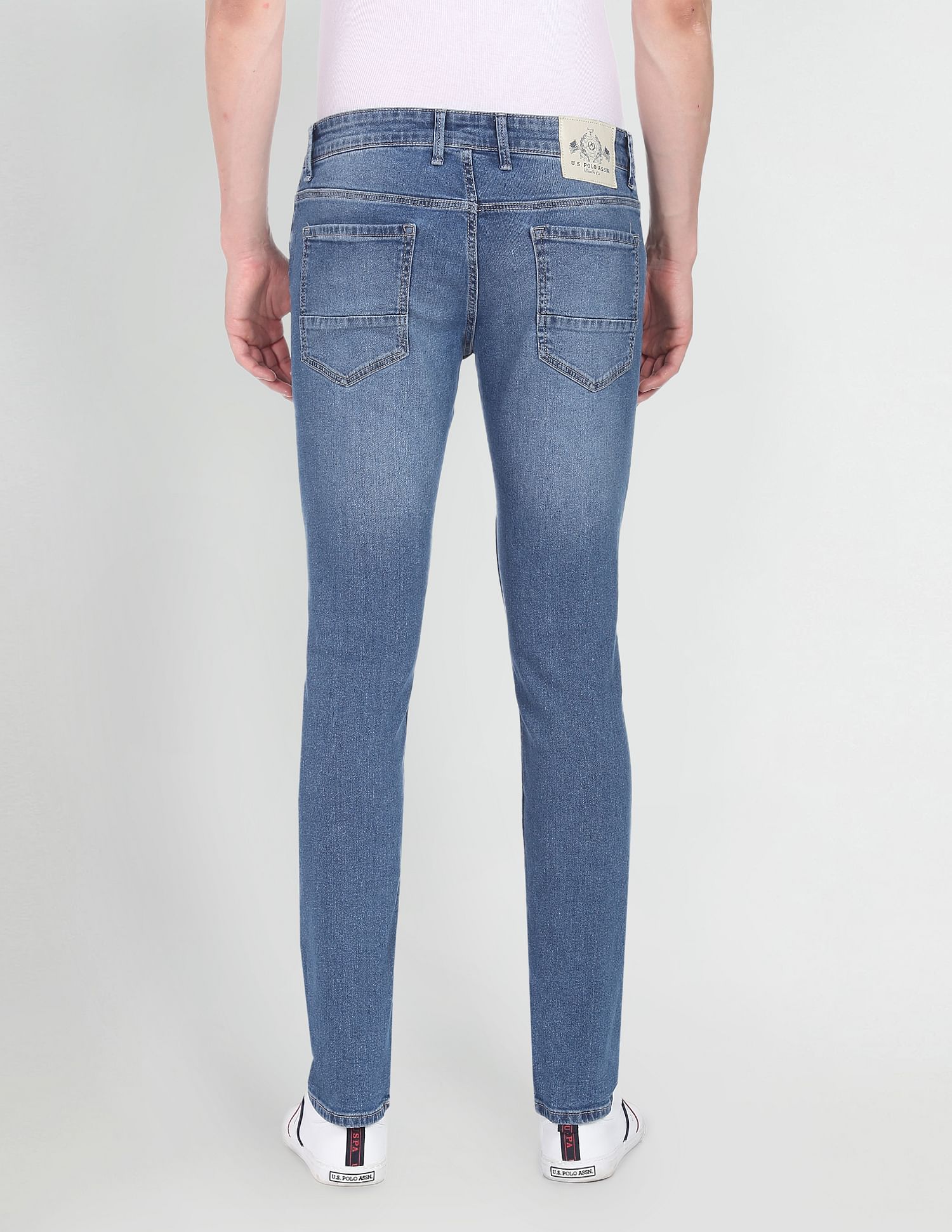 Stone Wash Brandon Slim Tapered Fit Jeans - Image 5