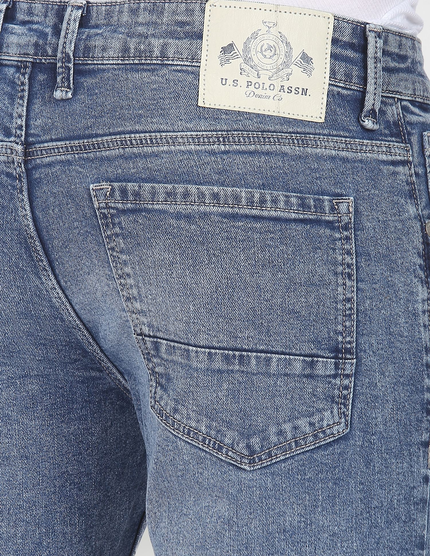 Stone Wash Brandon Slim Tapered Fit Jeans - Image 7