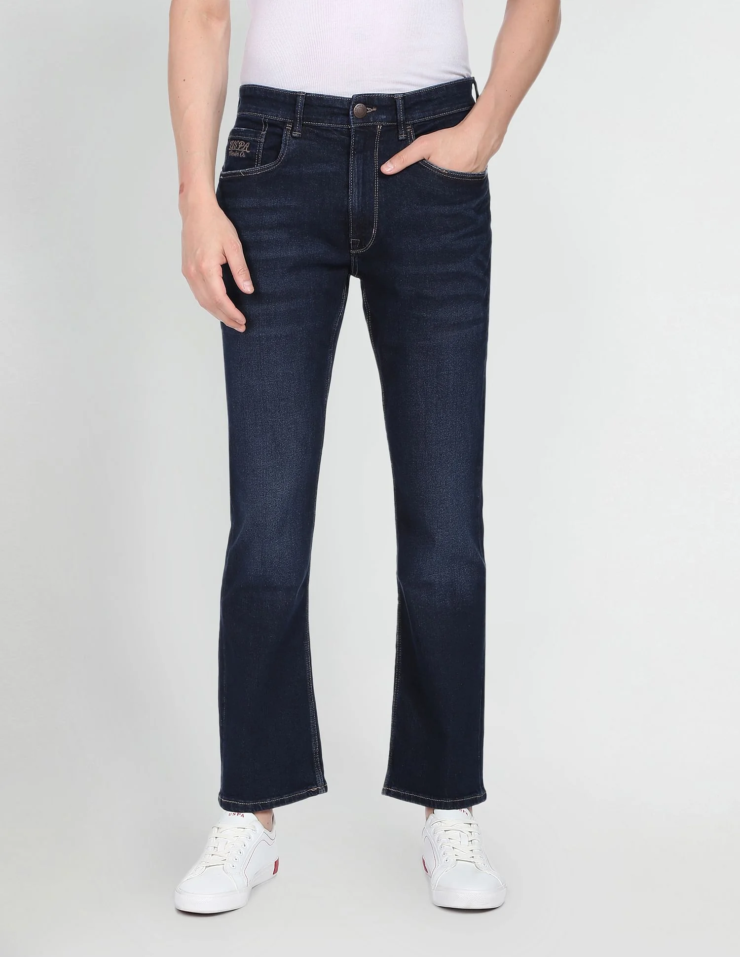 Stone Wash Connor Bootcut Fit Jeans - Image 6