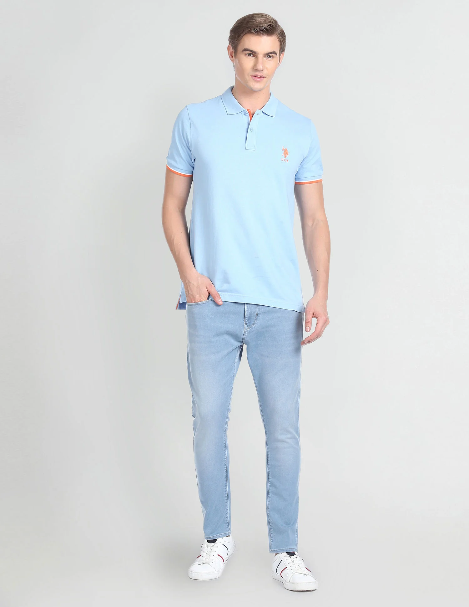 Stone Wash Henry Cropped Jeans - Image 3