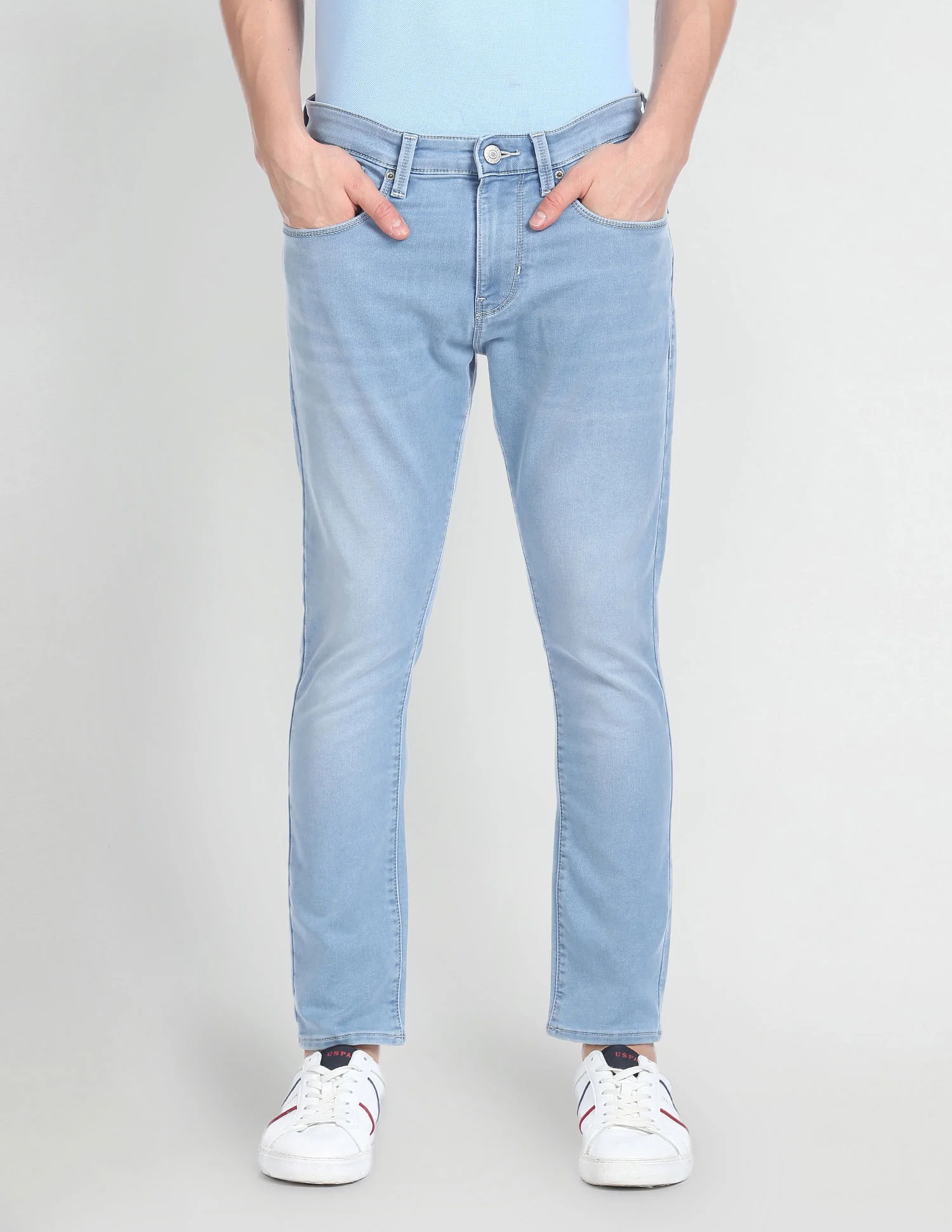 Stone Wash Henry Cropped Jeans - Image 6