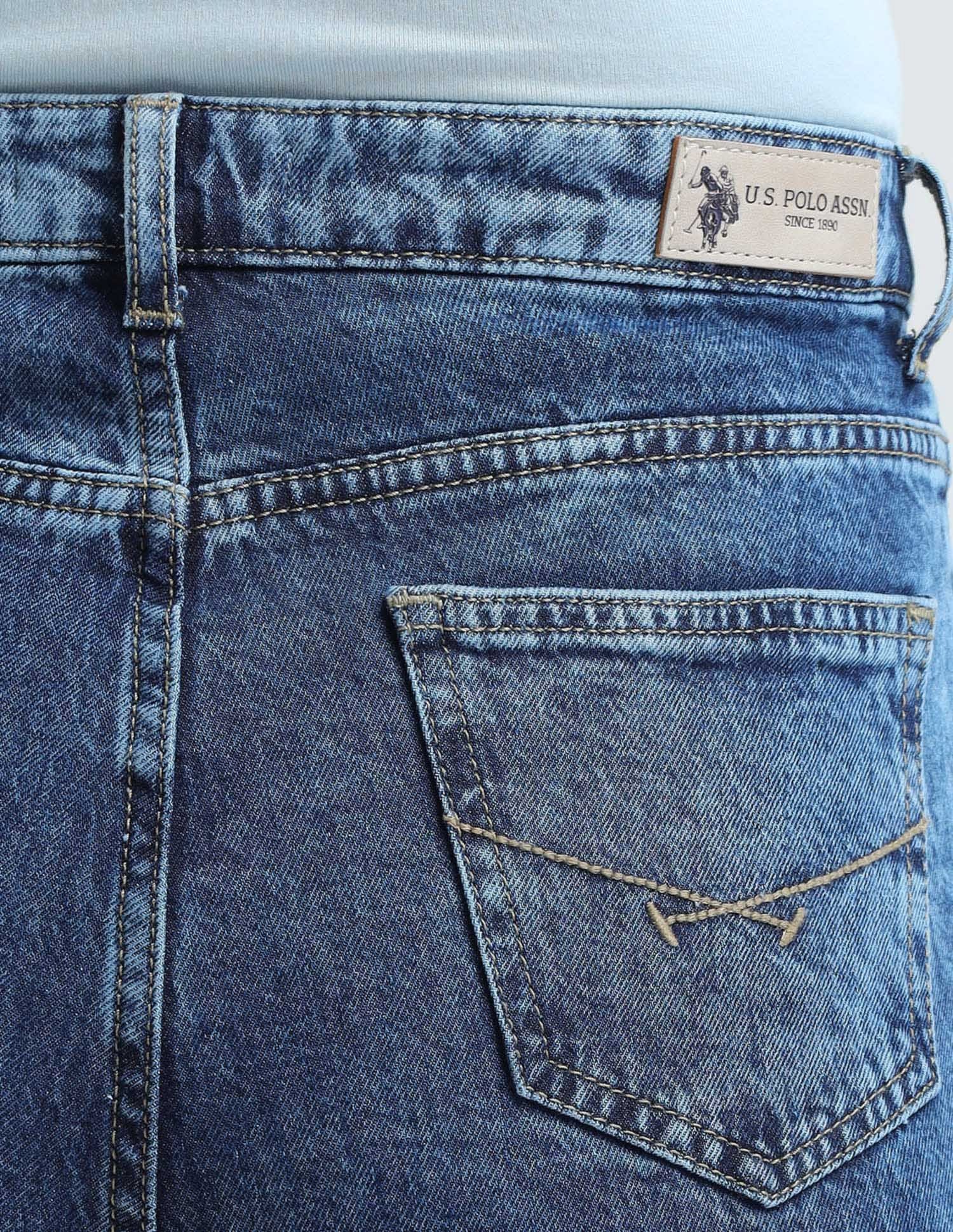 Straight Fit Blue Jeans - Image 8