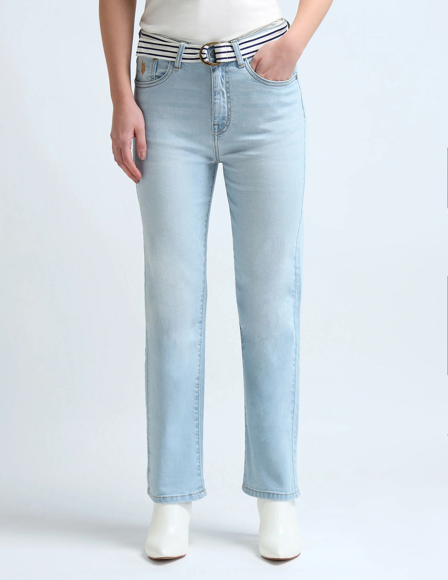 Straight Fit Blue Jeans - Image 6