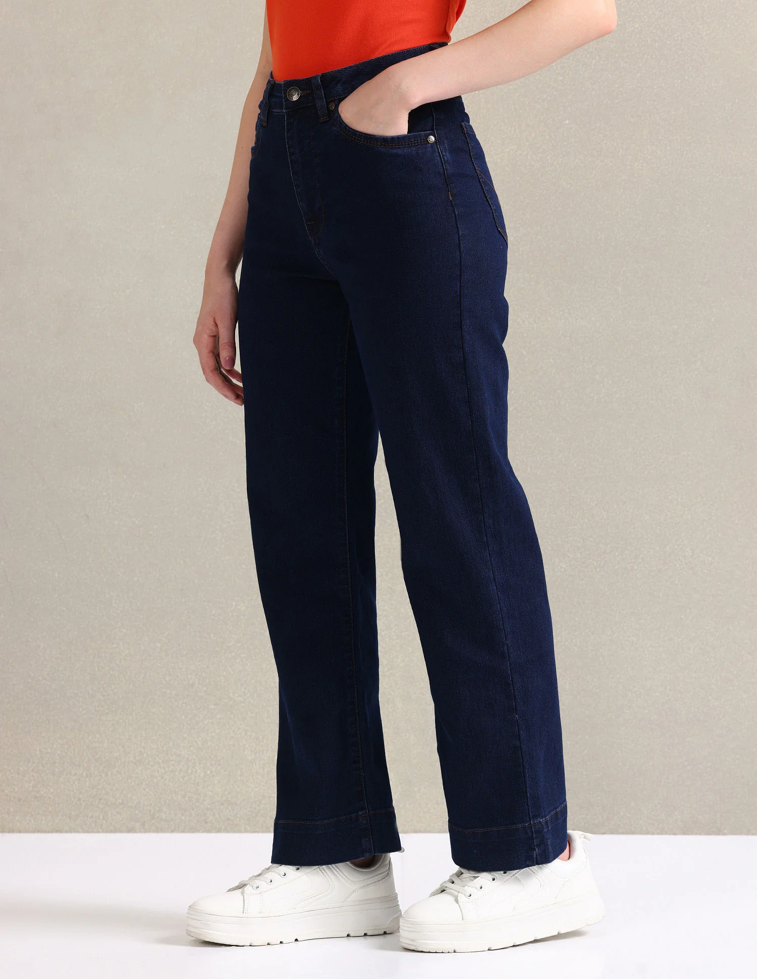 Straight Fit Blue Jeans - Image 4