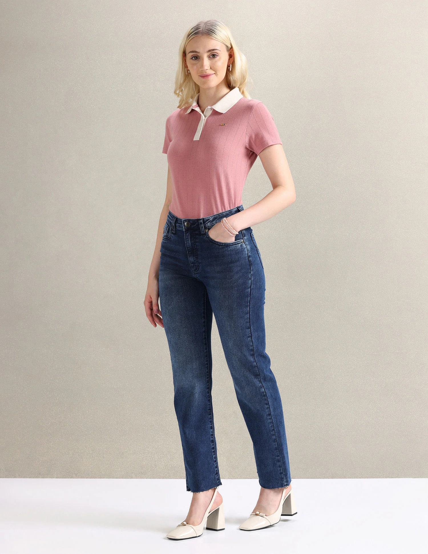 Straight Fit Blue Jeans - Image 3