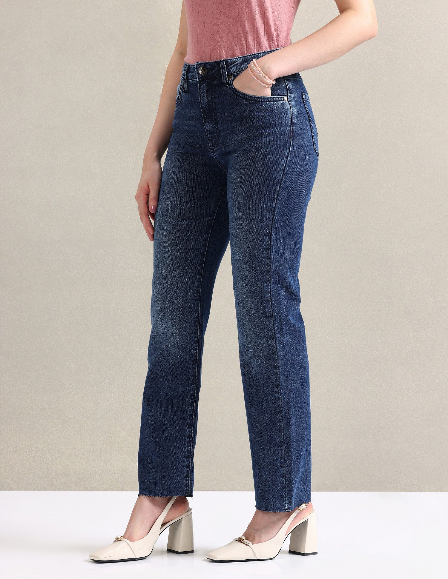 Straight Fit Blue Jeans - Image 4