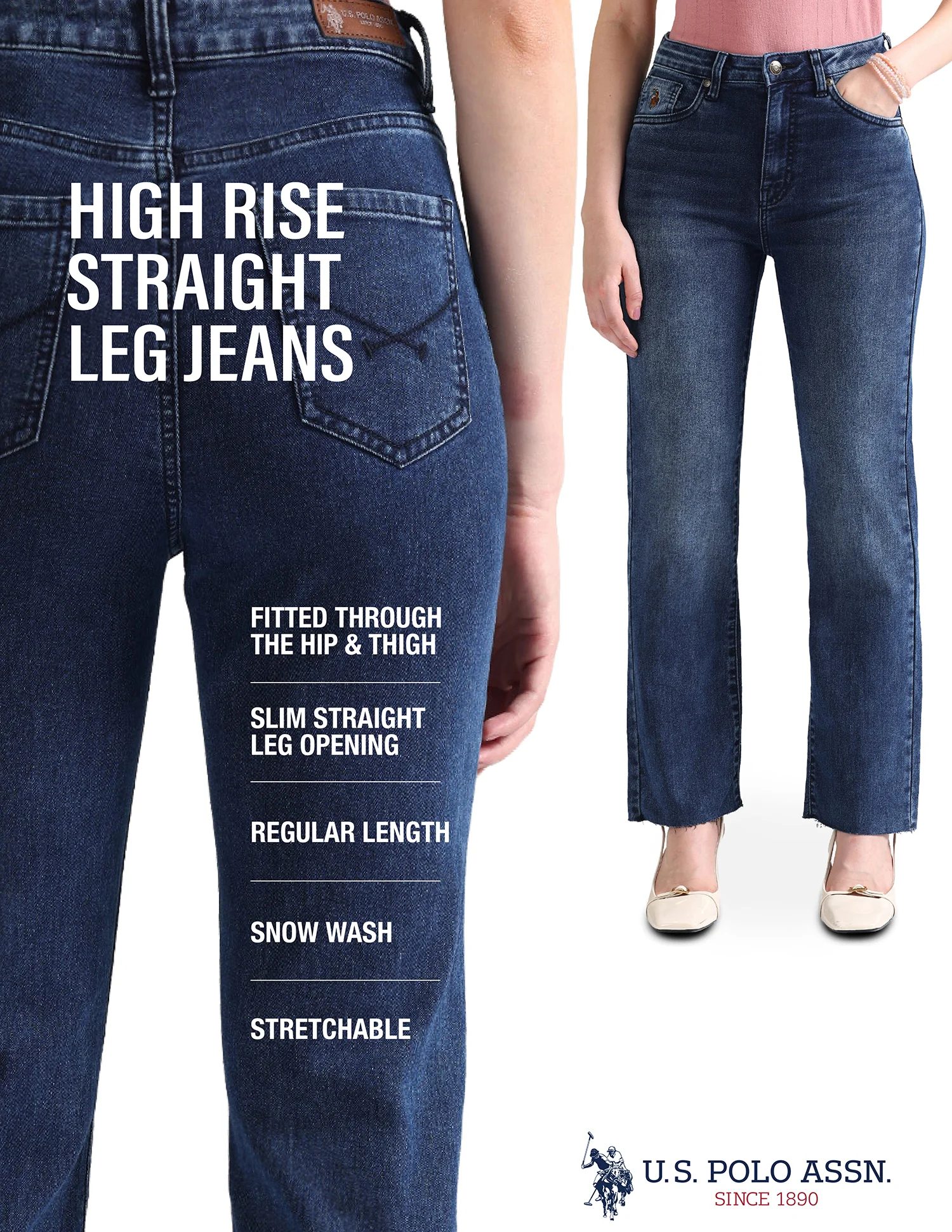 Straight Fit Blue Jeans - Image 8