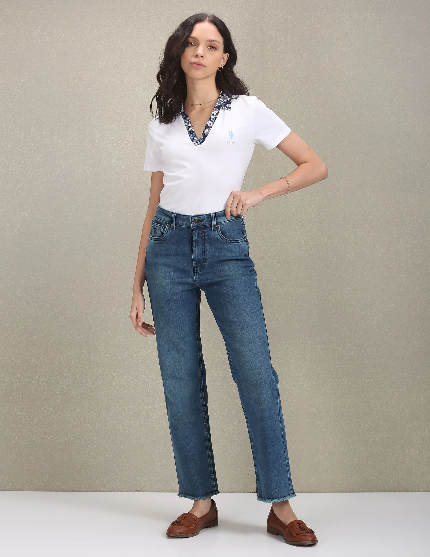 Straight Fit High Rise Jeans - Image 3