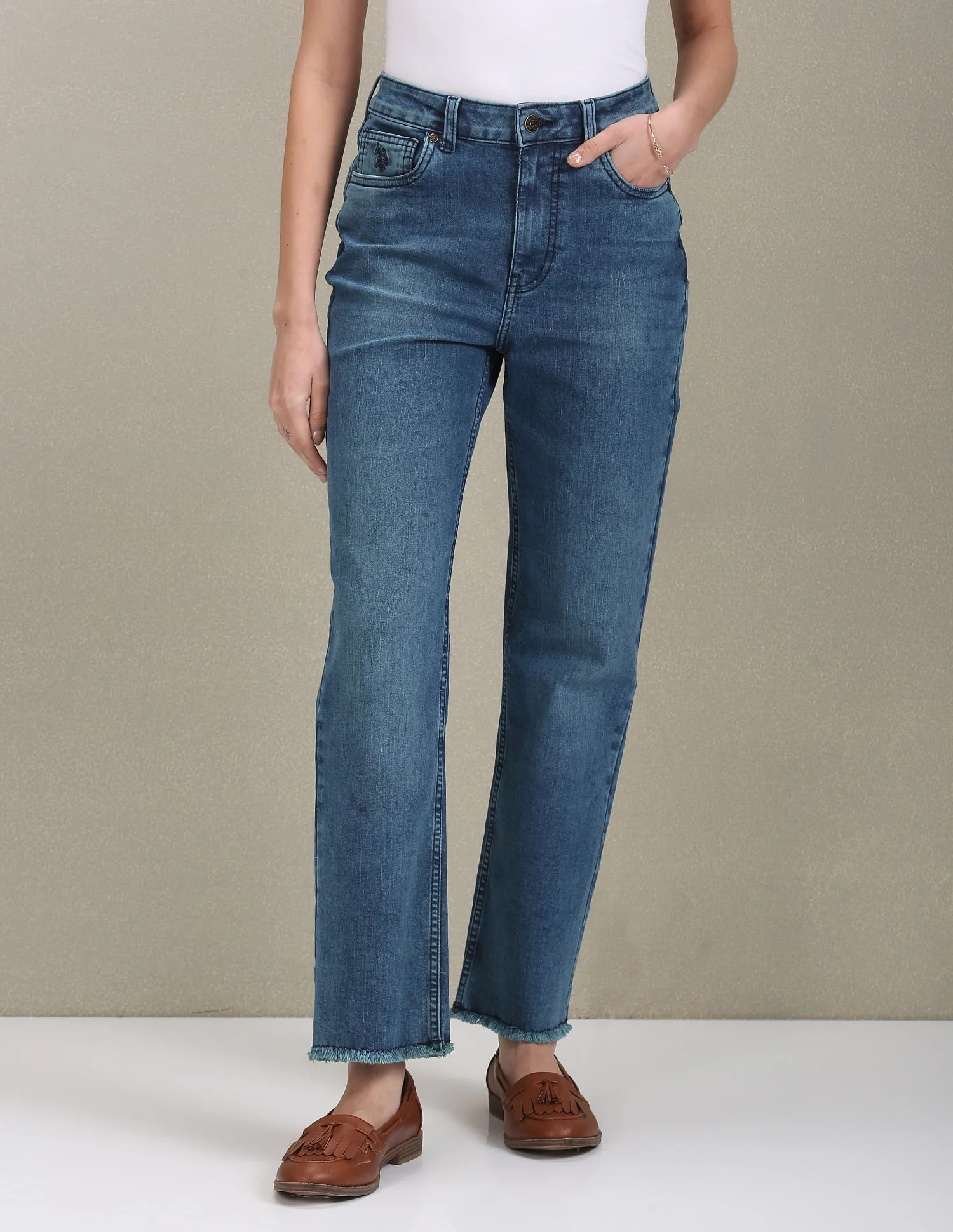 Straight Fit High Rise Jeans - Image 6