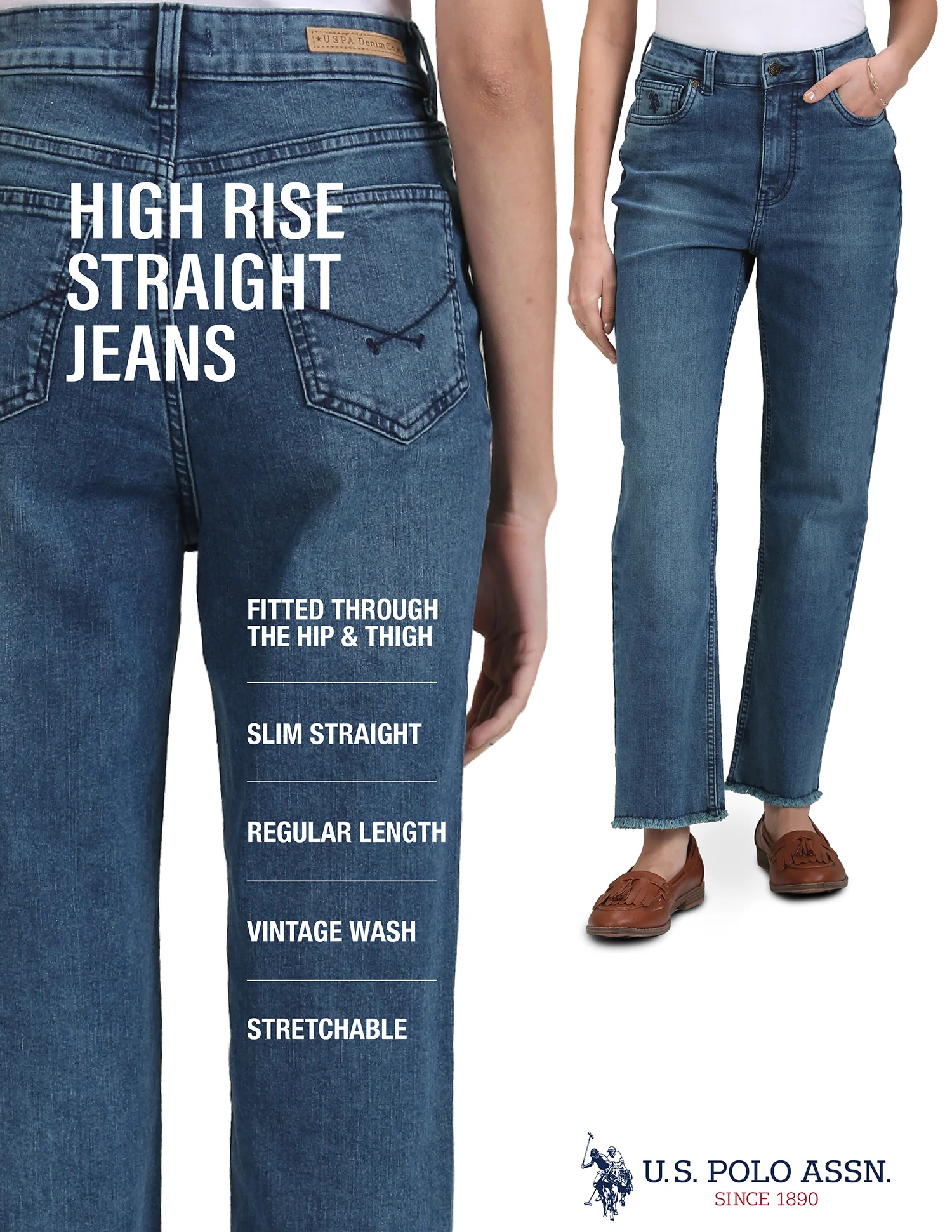 Straight Fit High Rise Jeans - Image 8