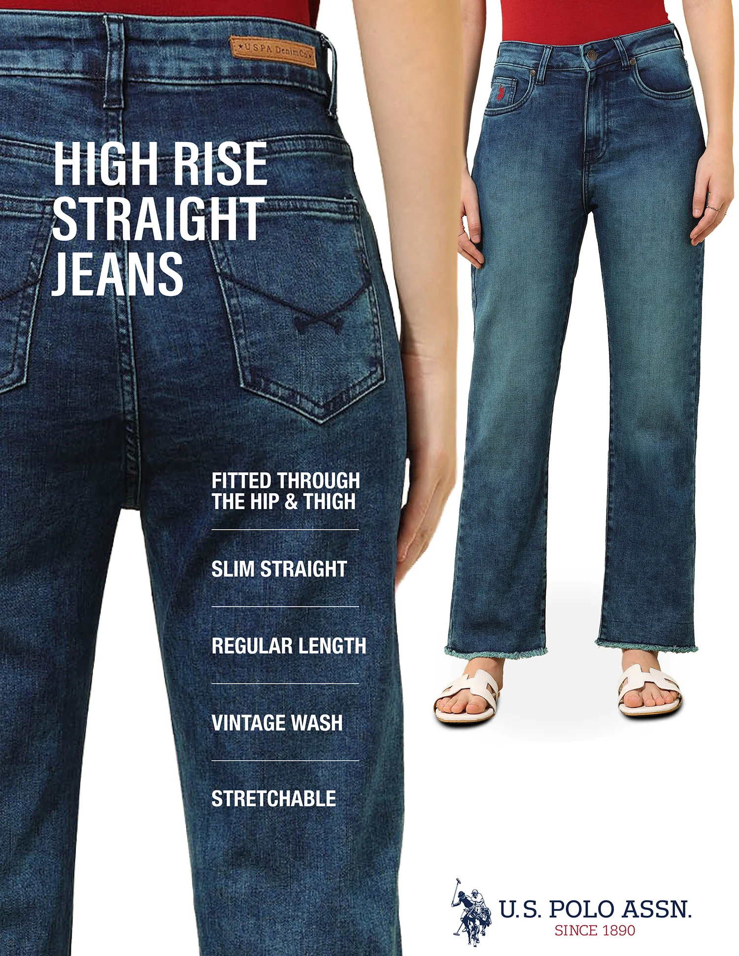 Straight Fit Rinsed Jeans - Image 8