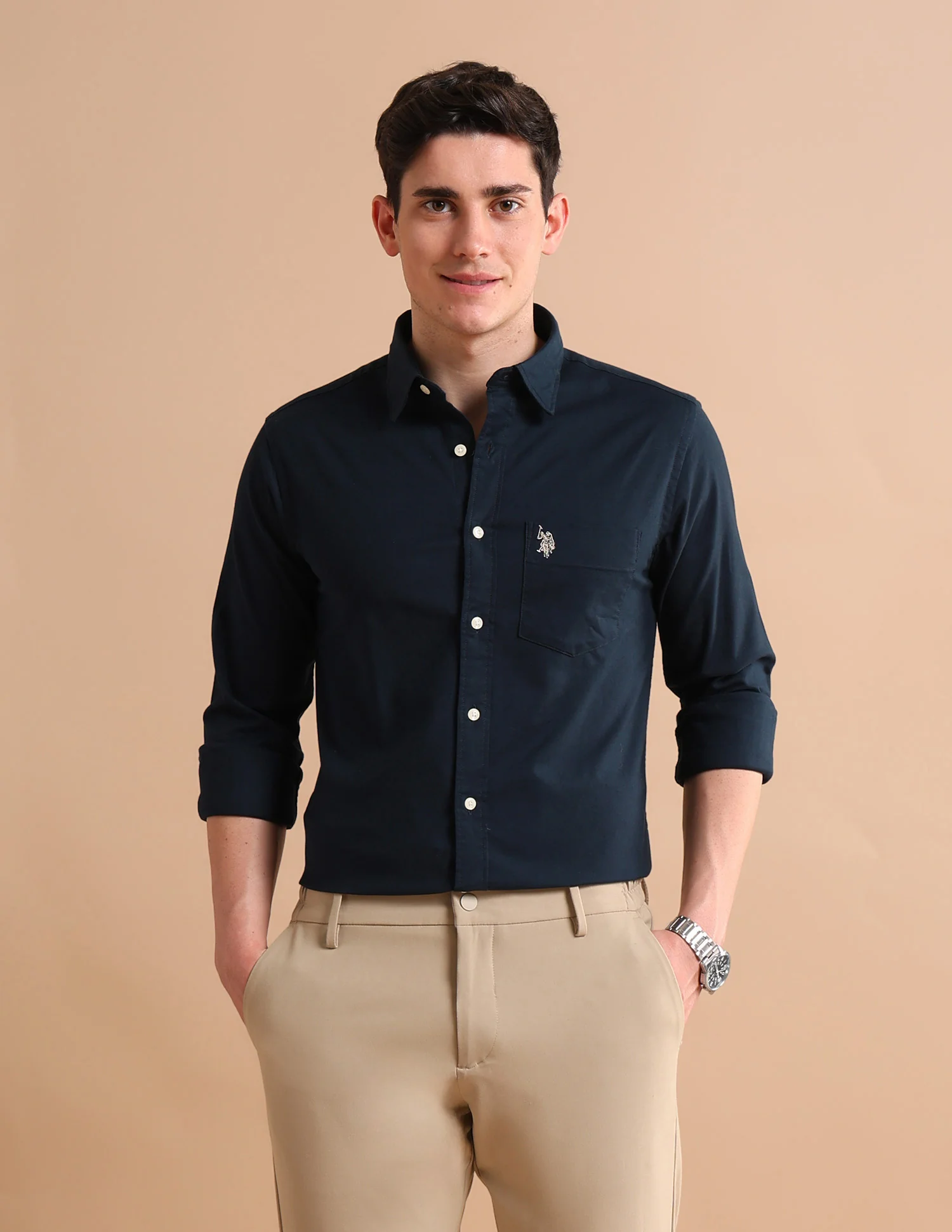 Stretchy Twill Formal Shirt