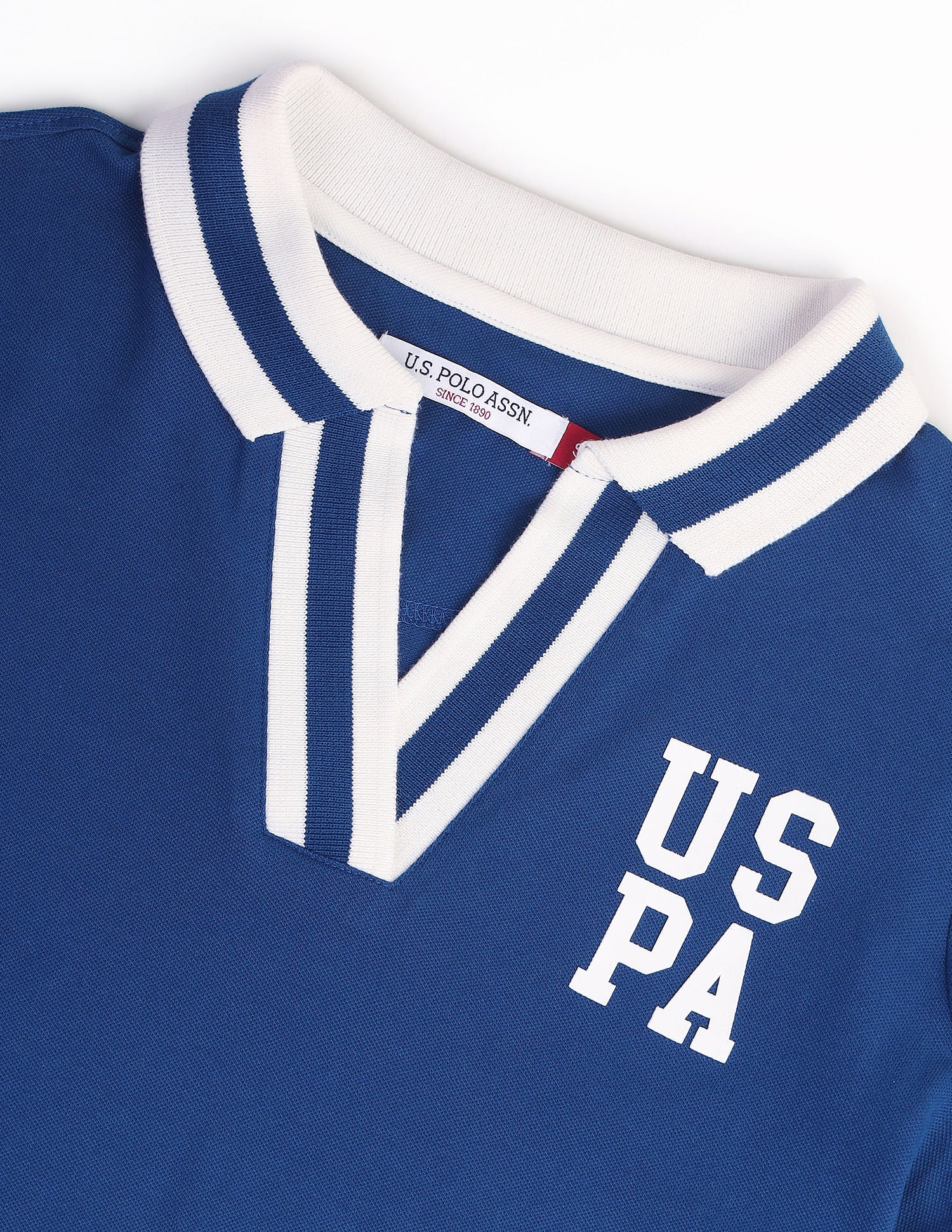 Striped Collar Pique Polo Shirt - Image 2