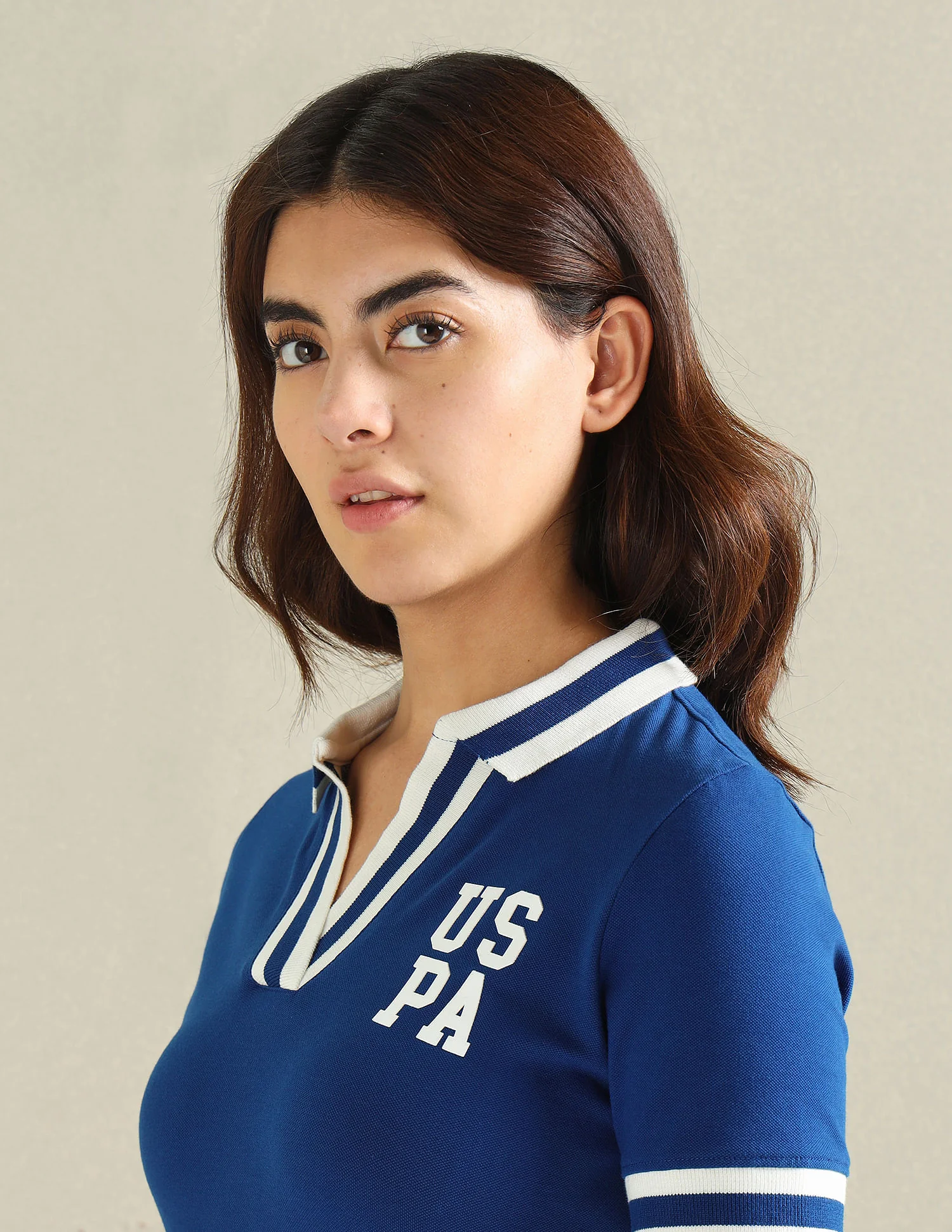 Striped Collar Pique Polo Shirt - Image 7