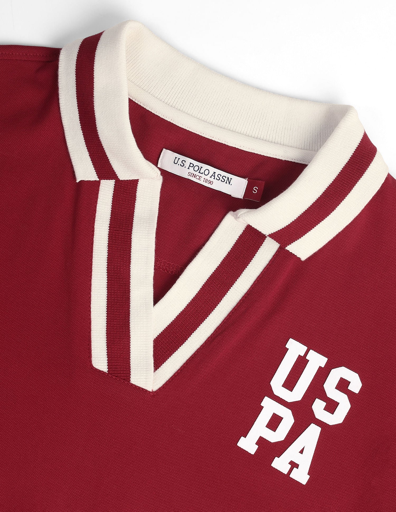 Striped Collar Pique Polo Shirt - Image 2