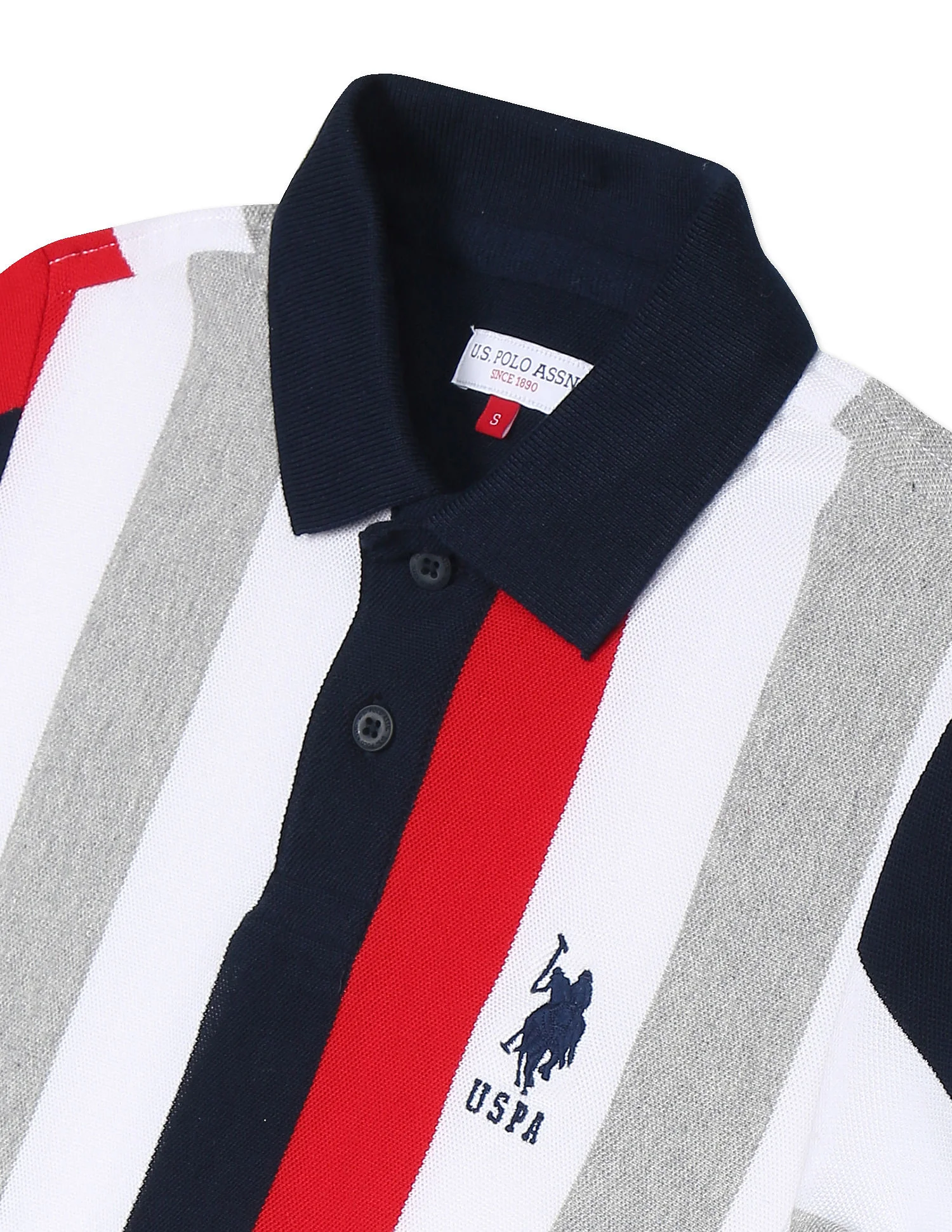 Striped Cotton Polo Shirt - Image 3