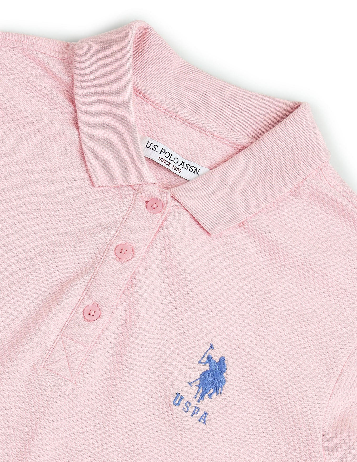 Striped Cuff Textured Polo Shirt - Image 2
