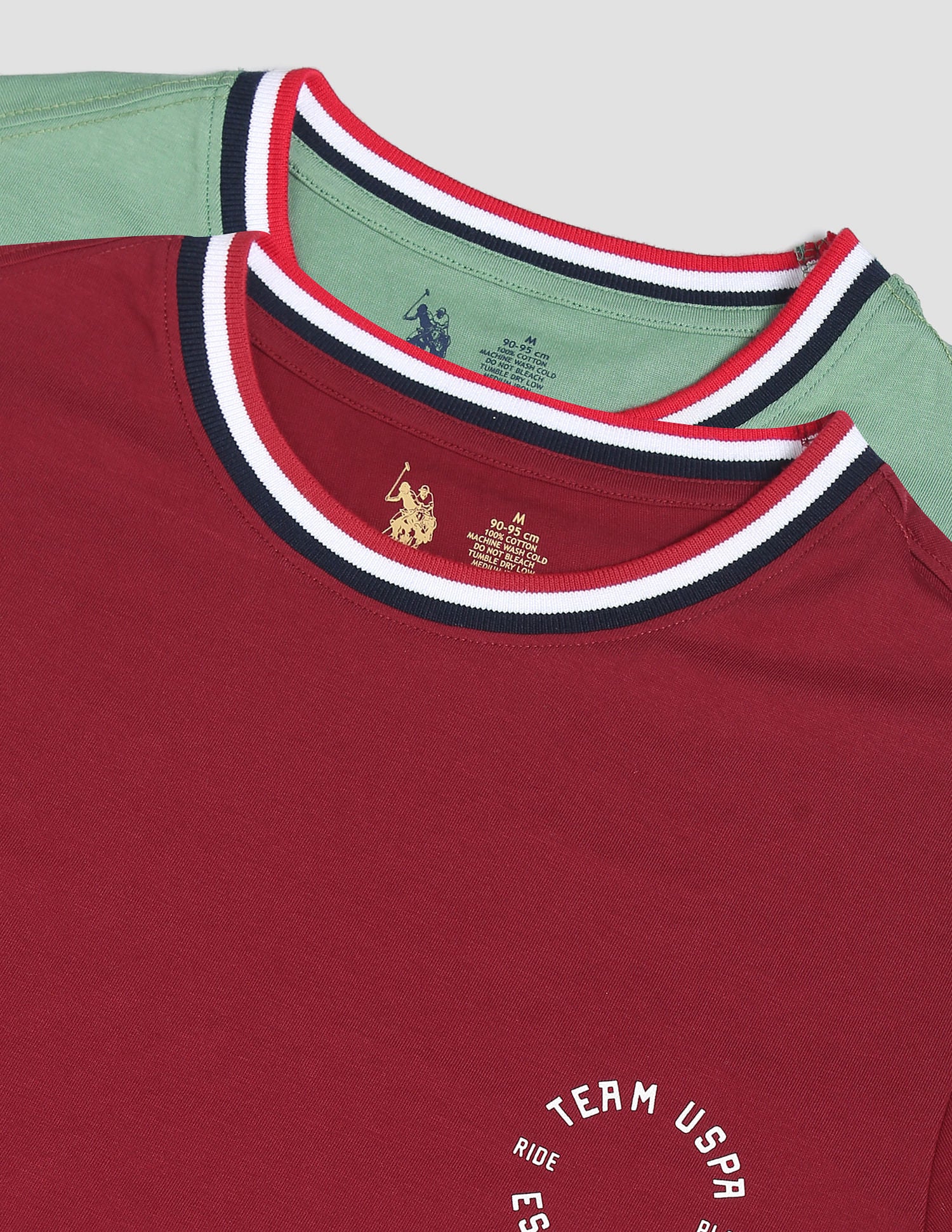 Striped Neck Cotton OEE01 Lounge T-Shirt - Pack Of 2 - Image 2