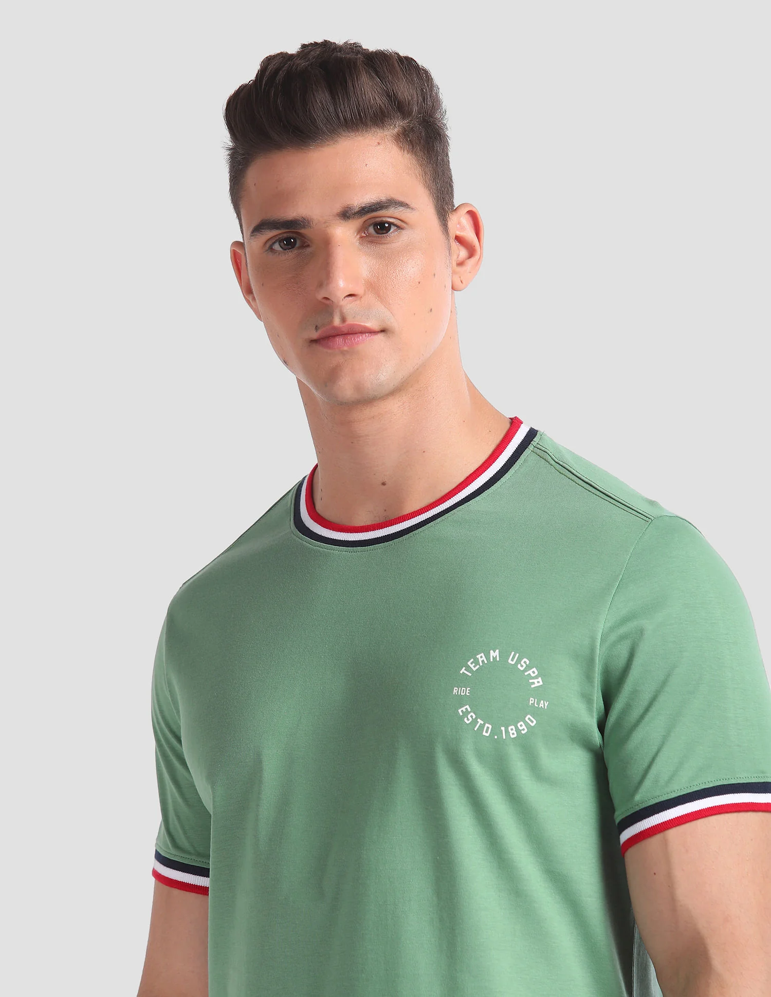 Striped Neck Cotton OEE01 Lounge T-Shirt - Pack Of 2 - Image 7