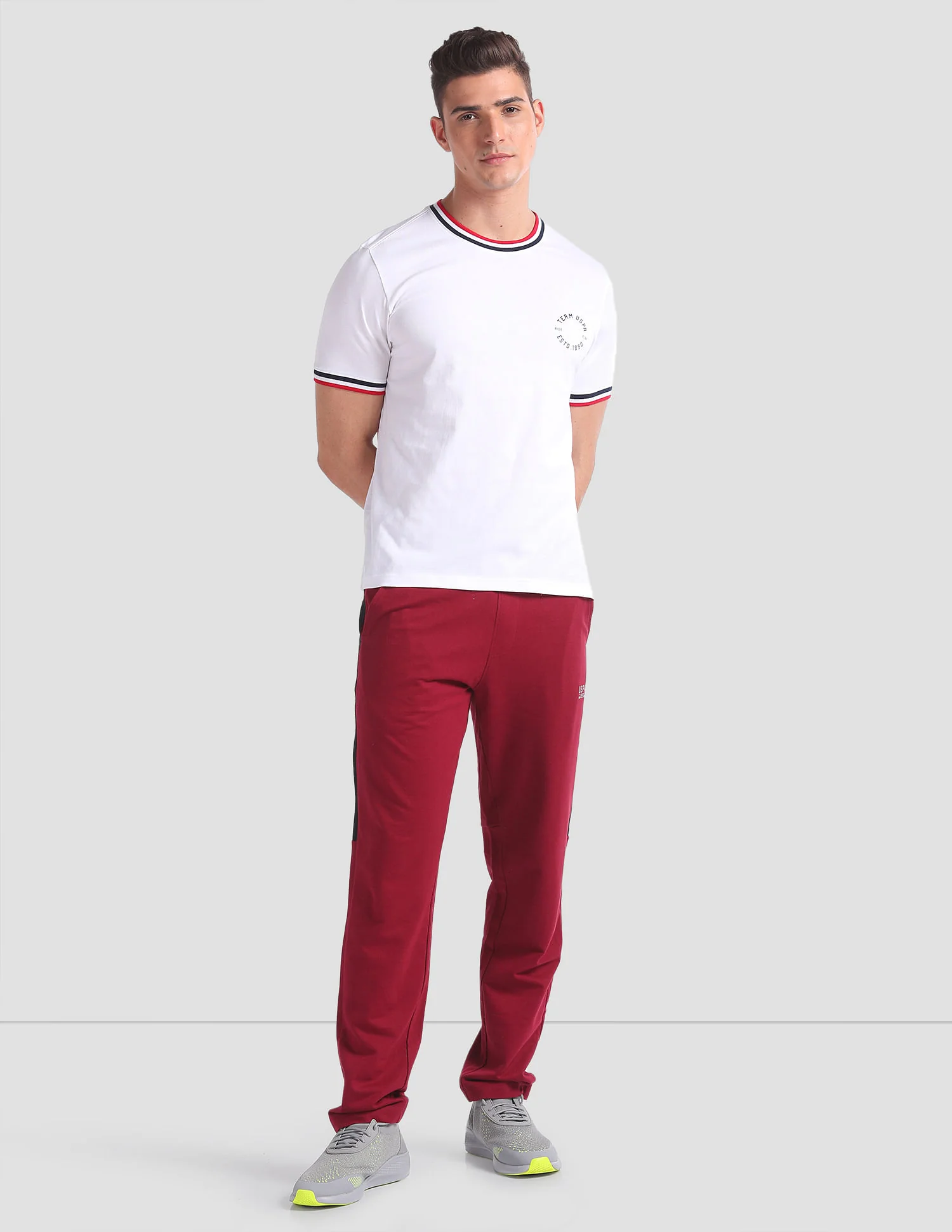 Striped Neck Cotton OEE01 Lounge T-Shirt - Pack Of 2 - Image 3