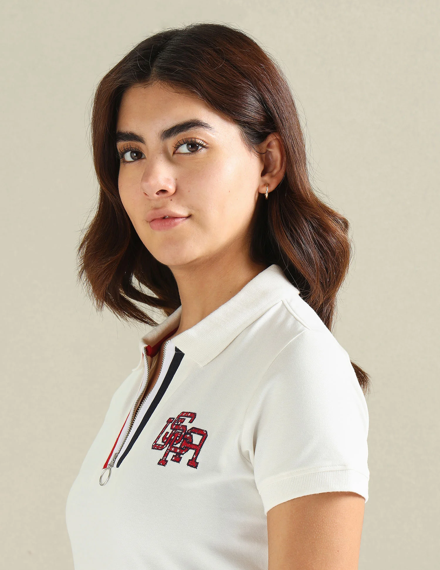 Striped Placket Pique Polo Shirt - Image 7