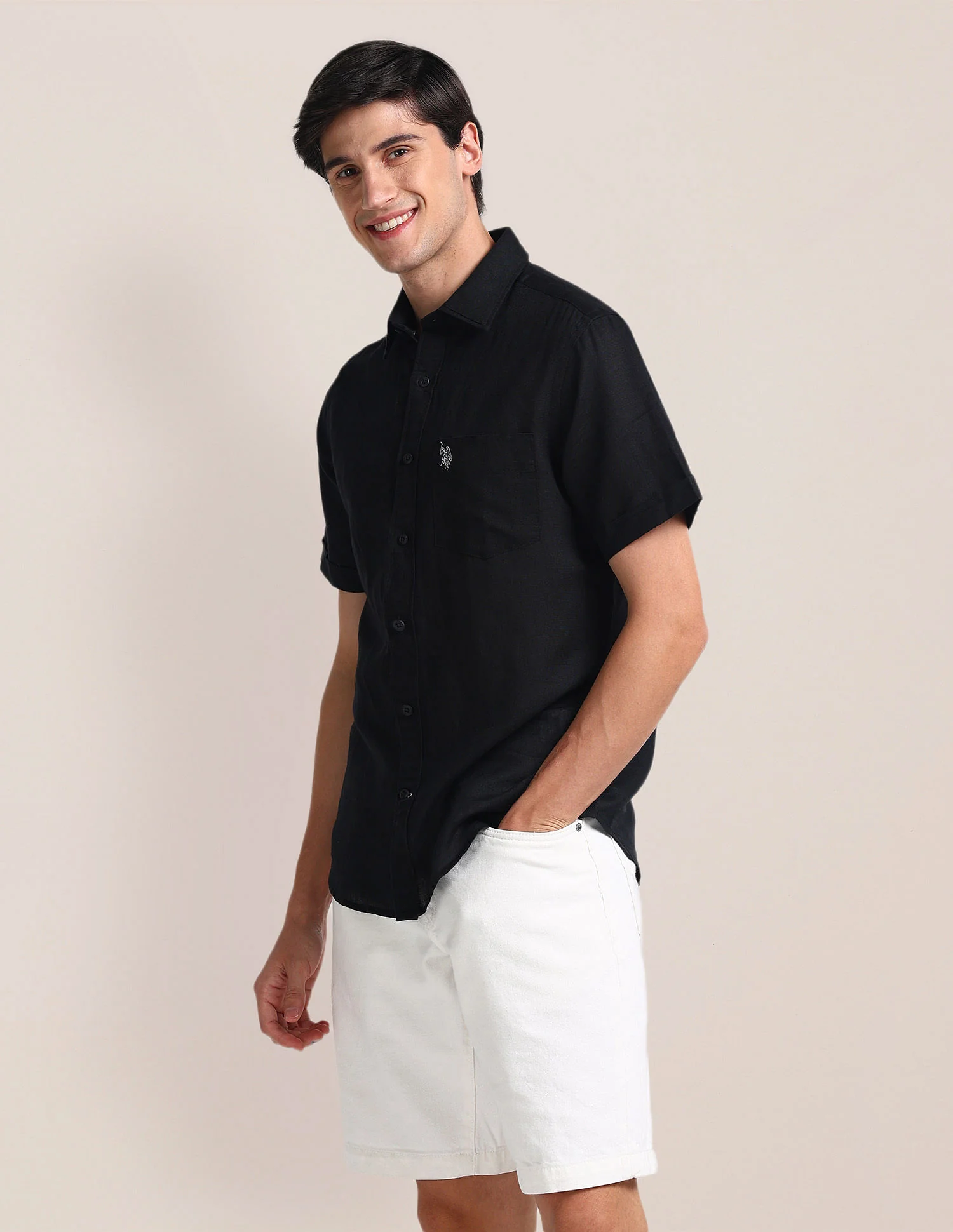Tailored Fit Linen Shirt - Image 4