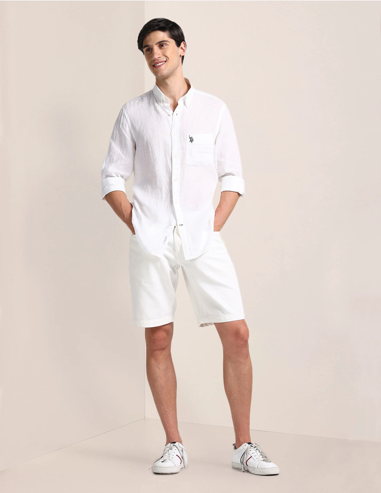 Tailored Fit Linen Shirt - Image 3